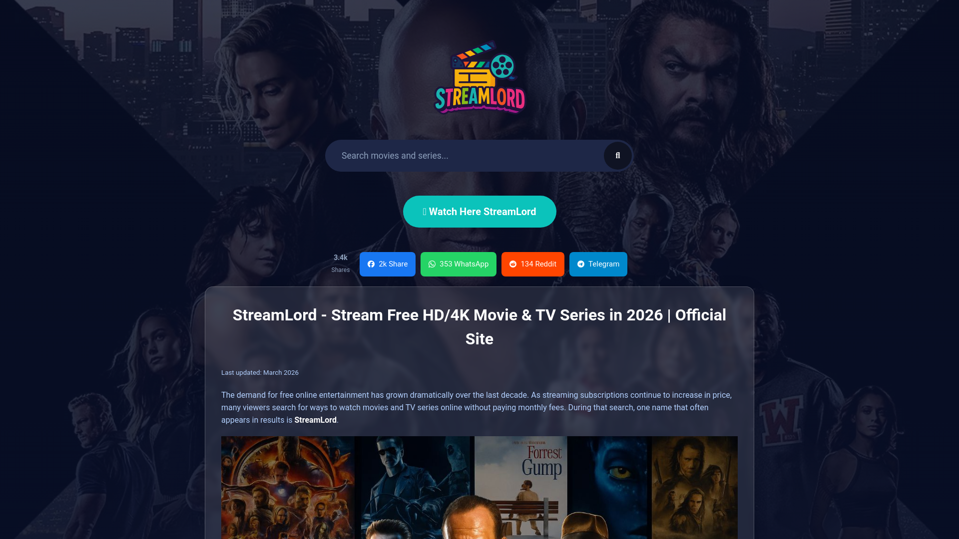 website screenshot of https://streamlord-v05.pages.dev/