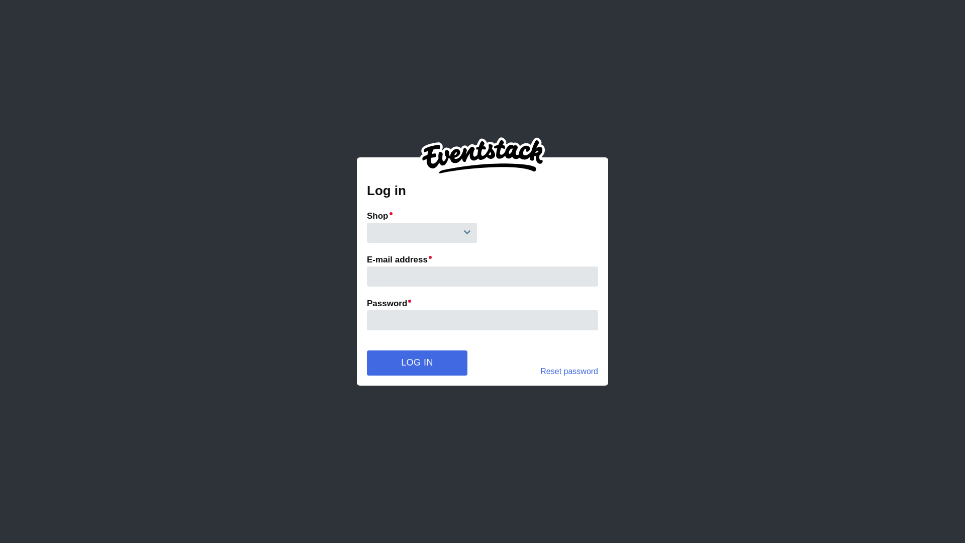 website screenshot of https://eventstack-shop-admin.pages.dev/