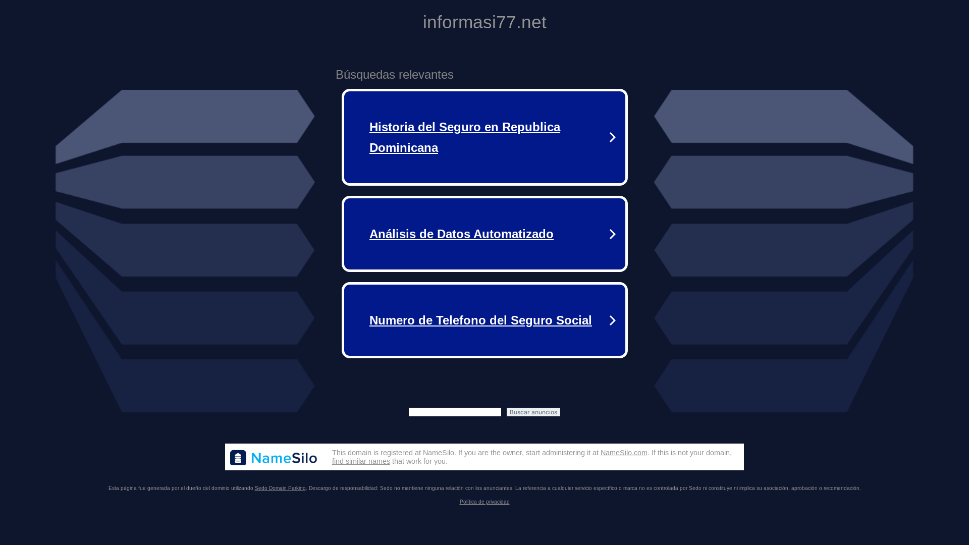 website screenshot of https://informasi77.net/