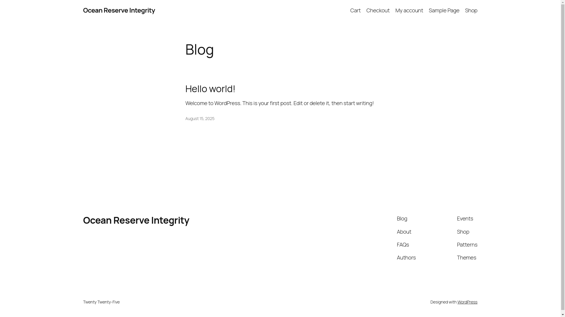 website screenshot of https://oceanreserveintegrity.org/