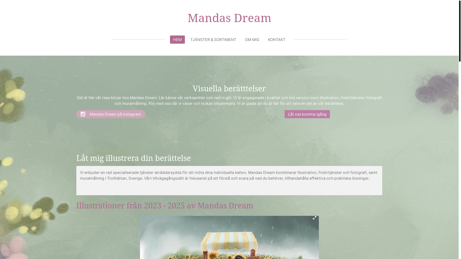 website screenshot of https://mandas-dream.com/