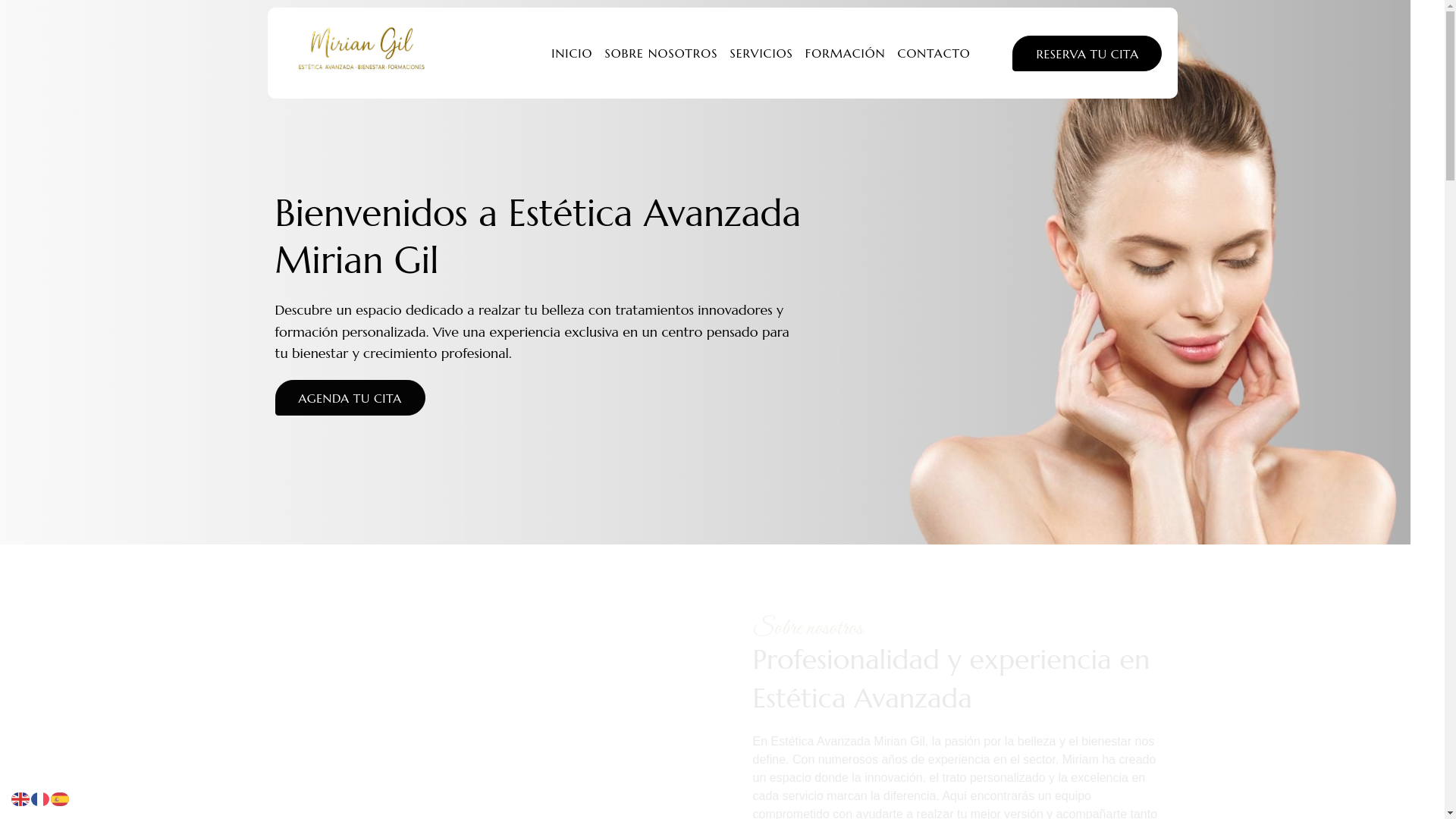website screenshot of https://esteticaavanzadamiriangil.com/