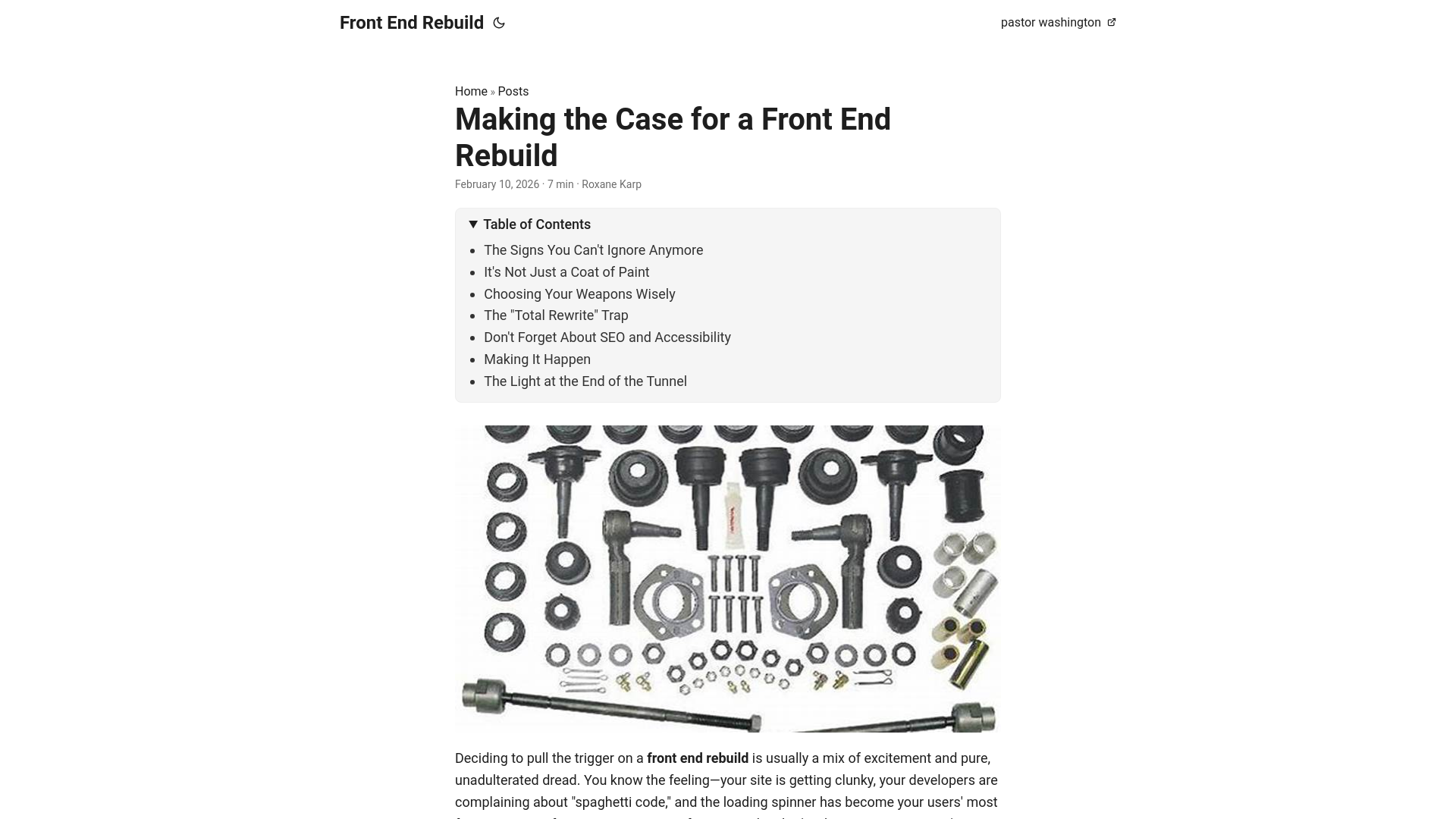 website screenshot of https://front-end-rebuild.pages.dev/