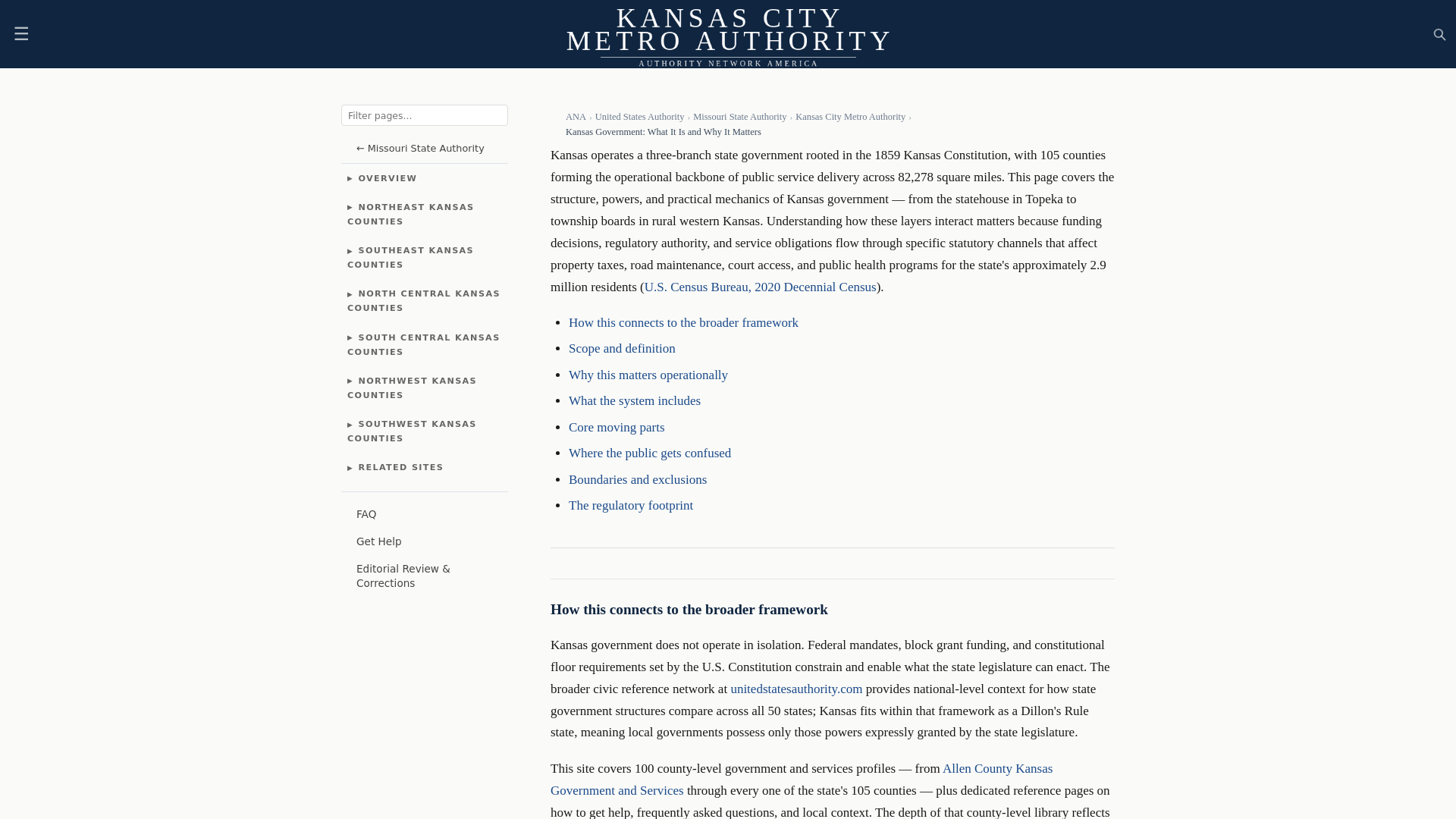 website screenshot of https://kansascitymetroauthority.com/