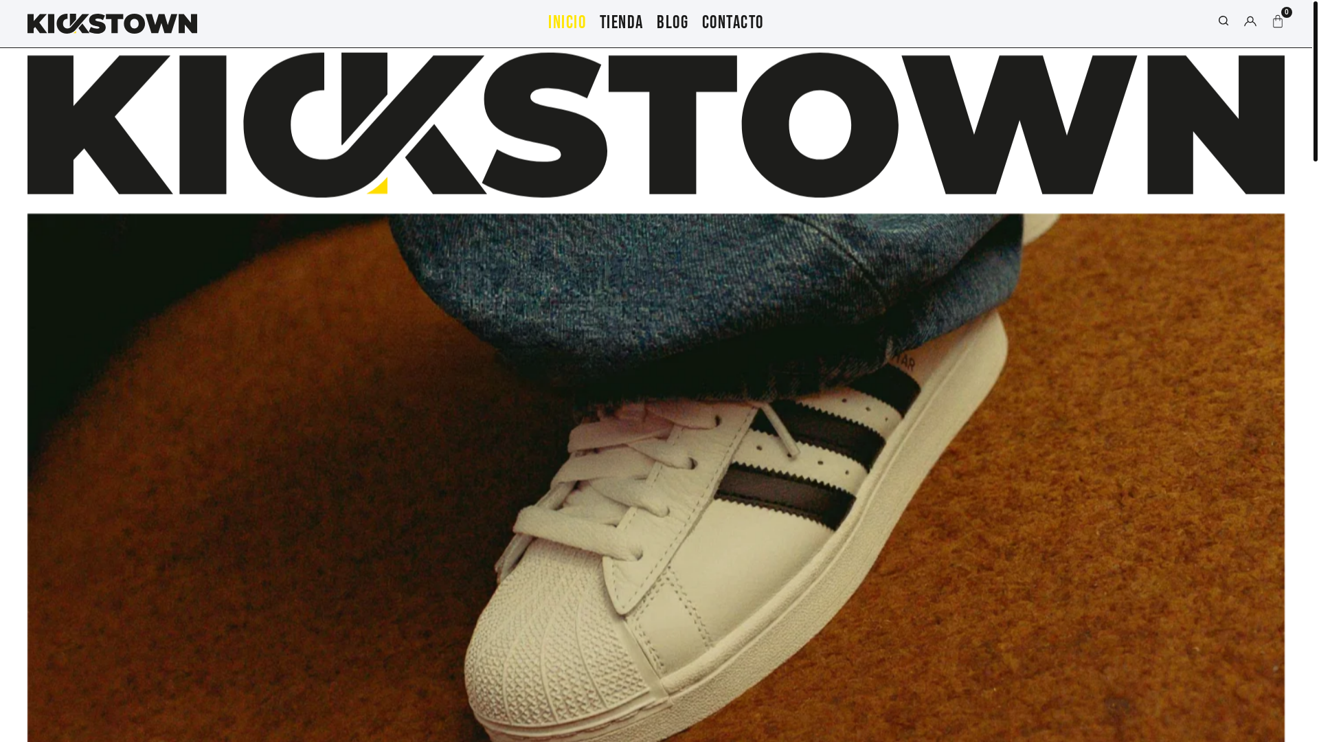 website screenshot of https://kickstown.com.co/