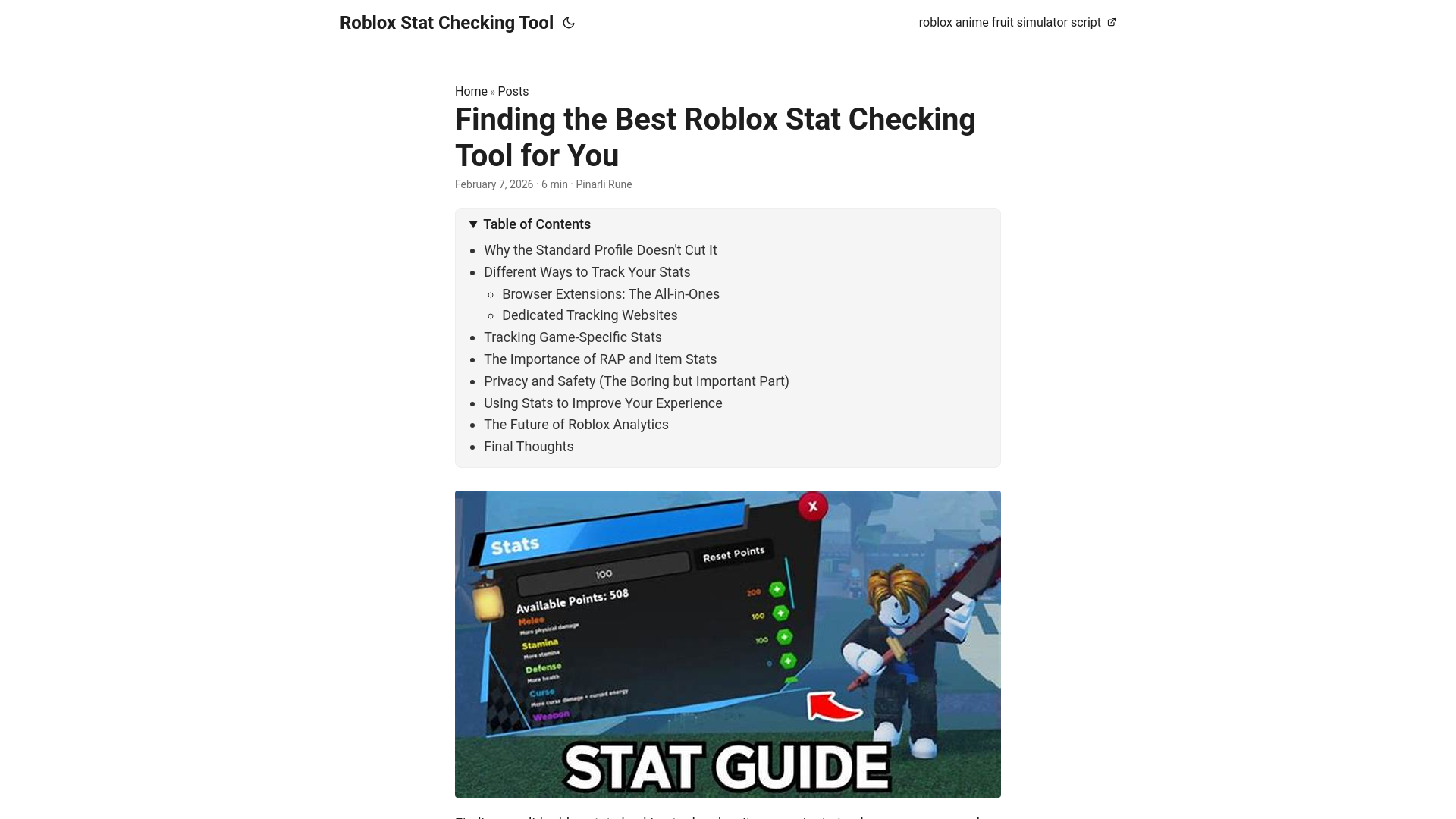 website screenshot of https://roblox-stat-checking-tool.pages.dev/
