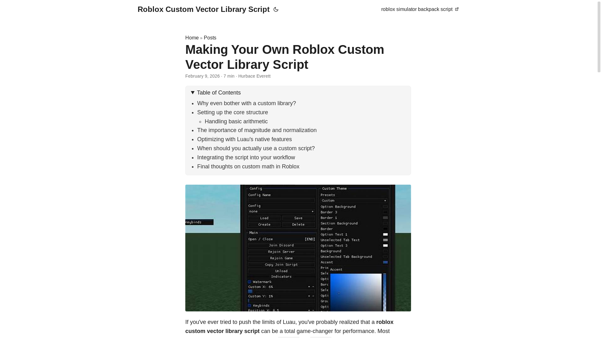 website screenshot of https://roblox-custom-vector-library-script.pages.dev/