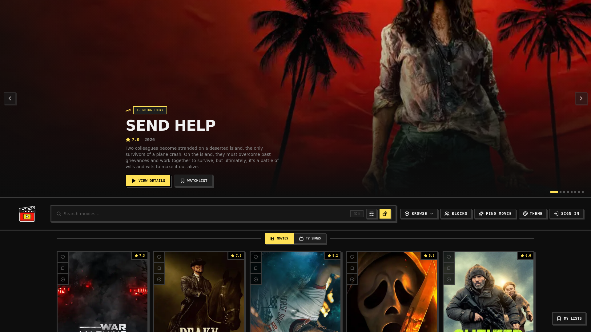 website screenshot of https://cineblock.in/