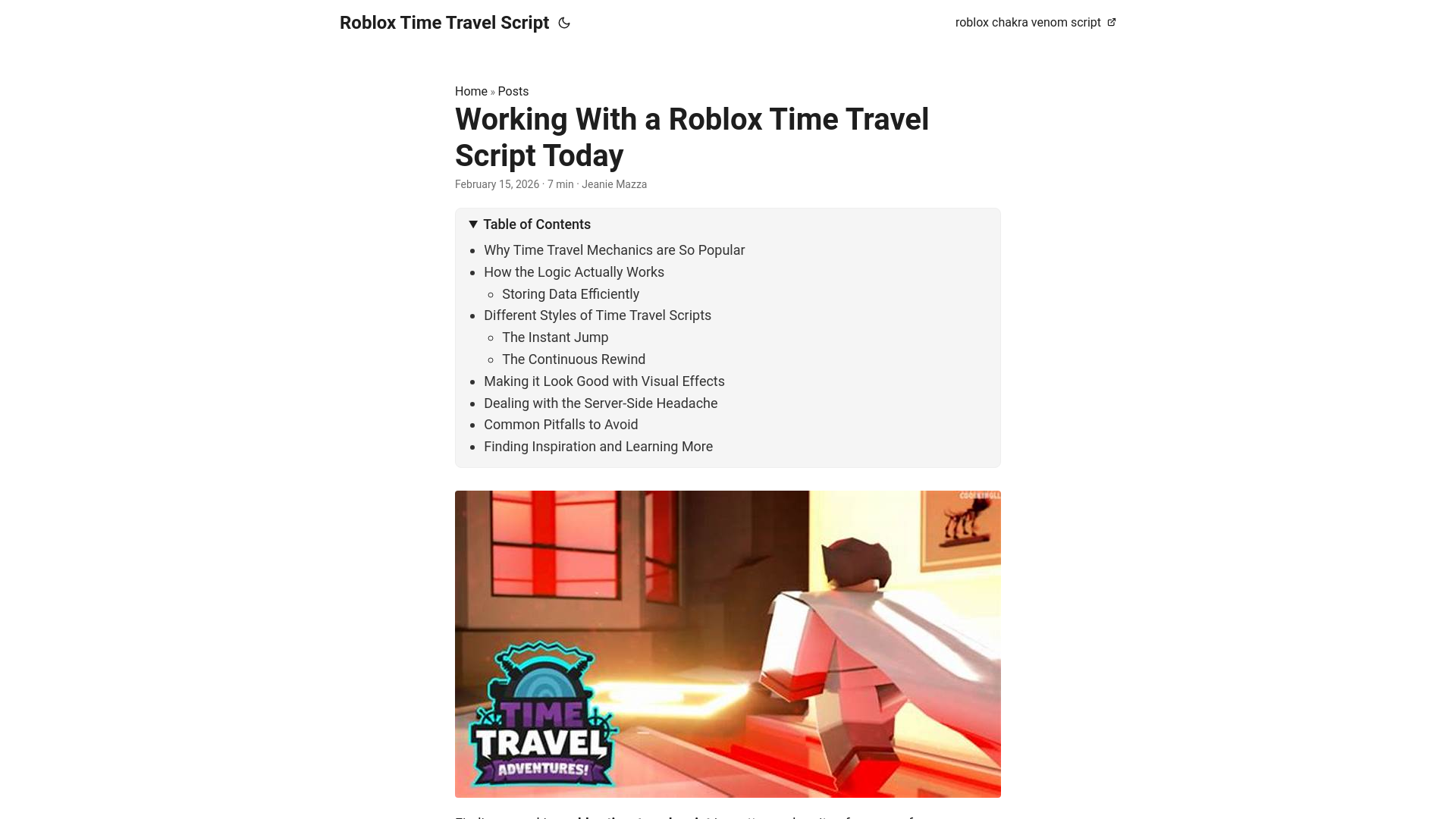 website screenshot of https://roblox-time-travel-script.pages.dev/