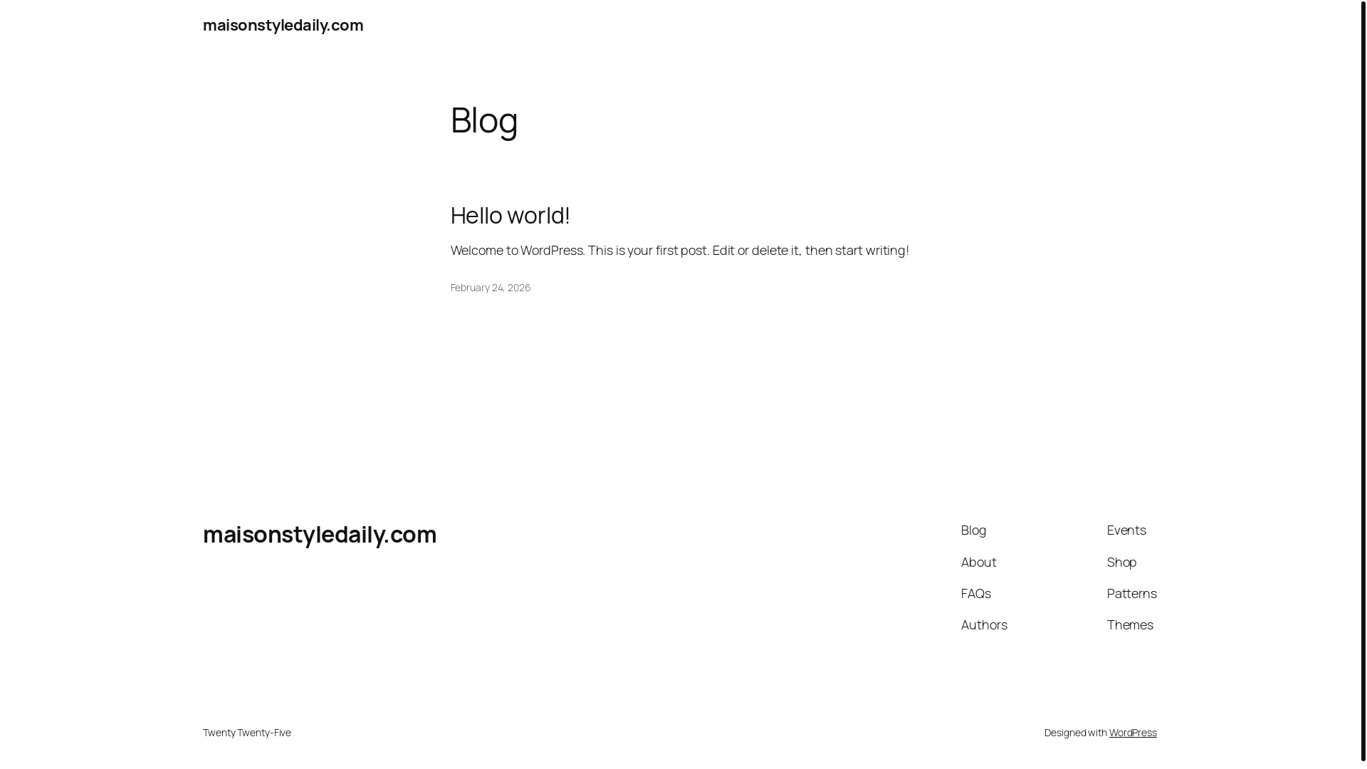 website screenshot of https://maisonstyledaily.com/