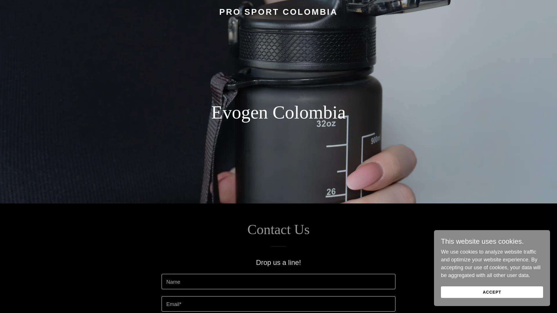 website screenshot of https://prosportcolombia.co/