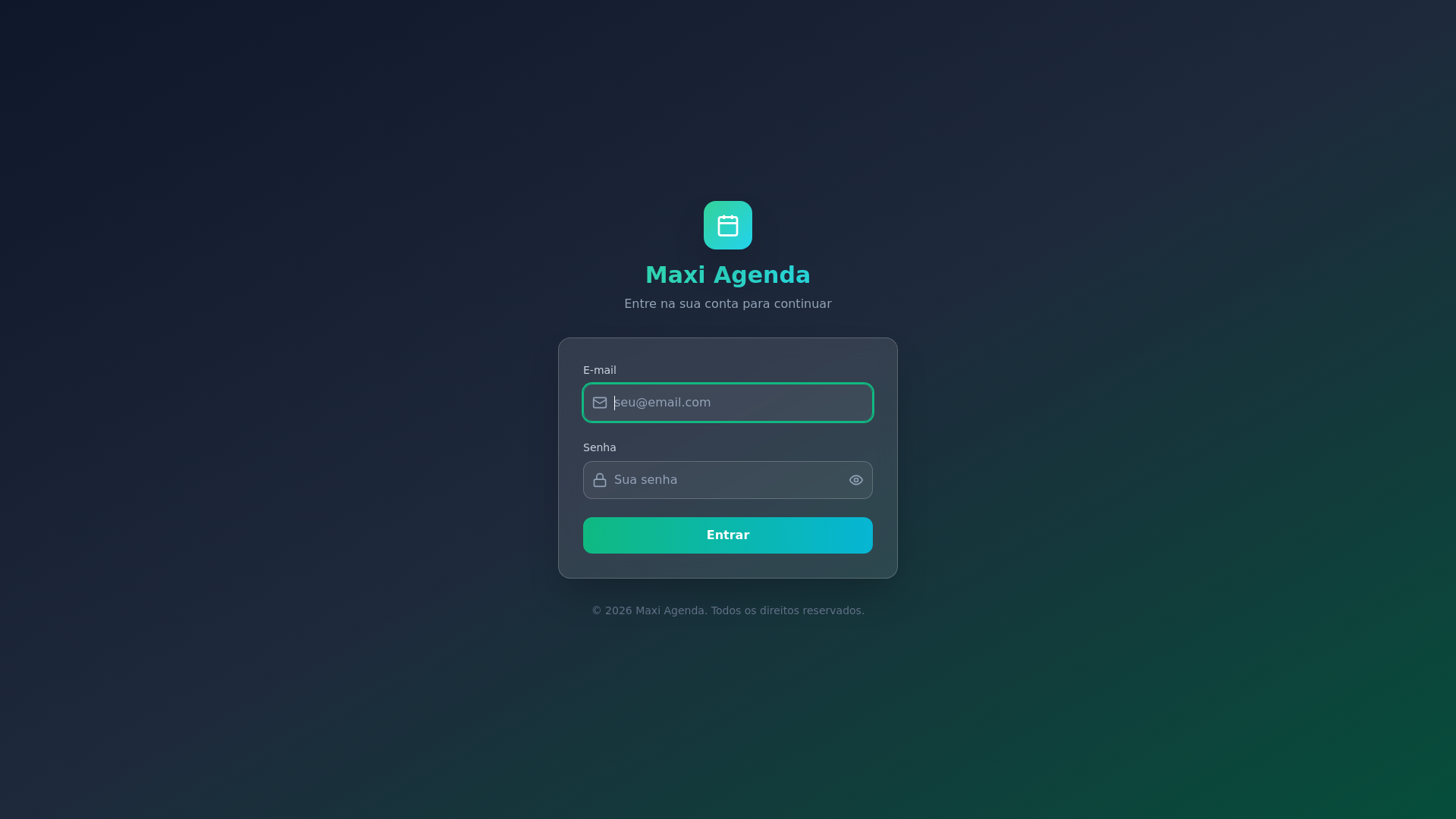 website screenshot of https://maxiagenda.com.br/