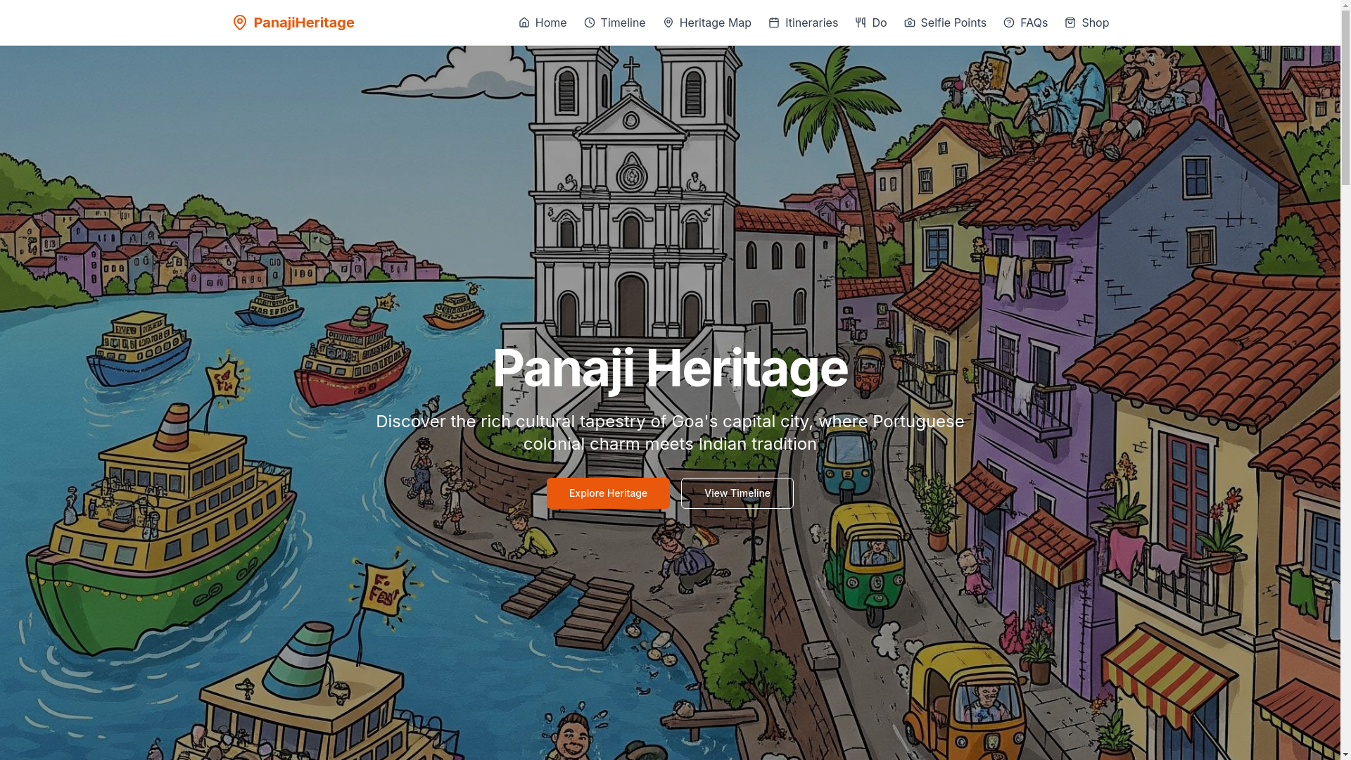 website screenshot of https://heritagepanaji.com/