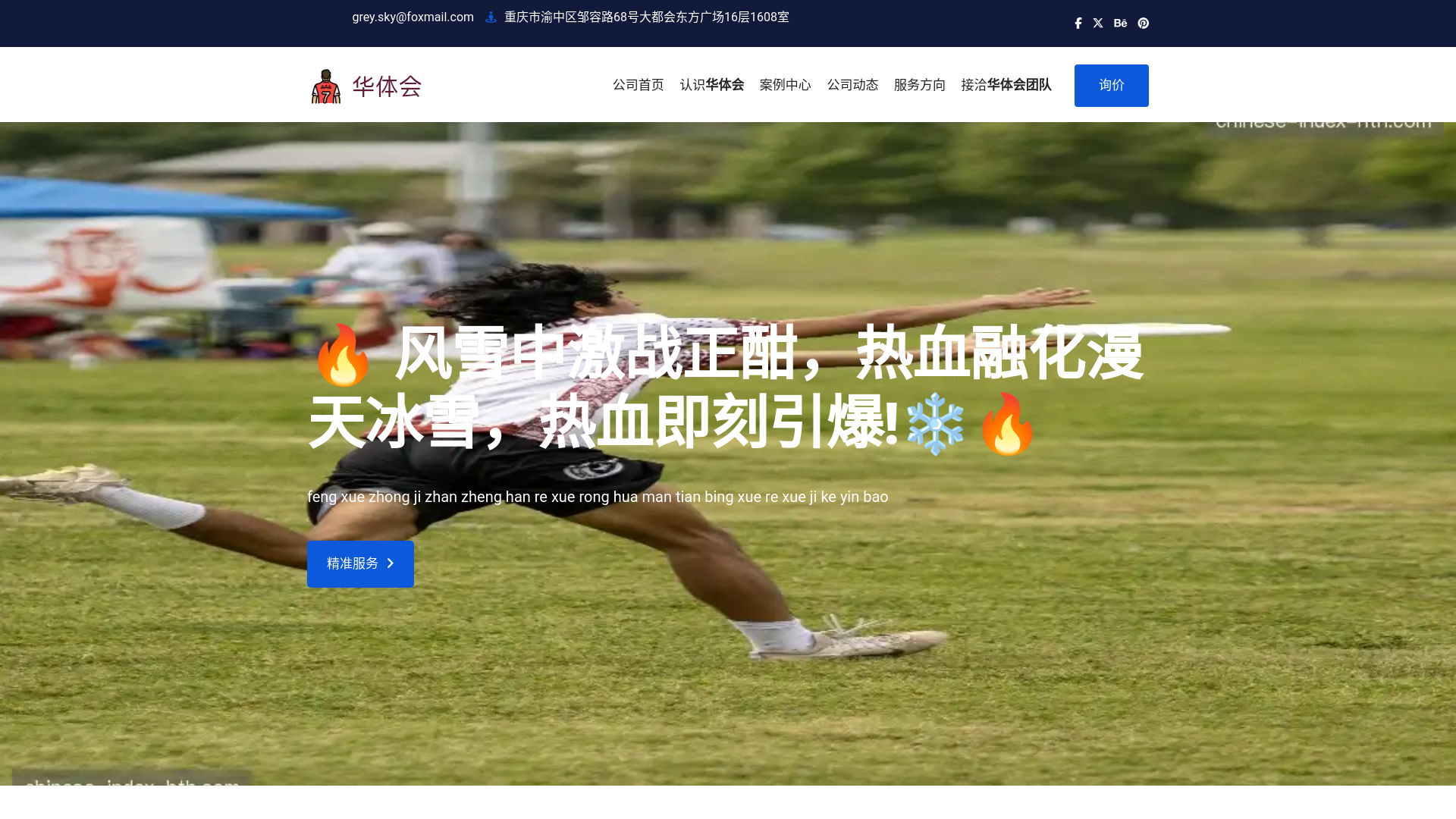 website screenshot of https://chinese-index-hth.com