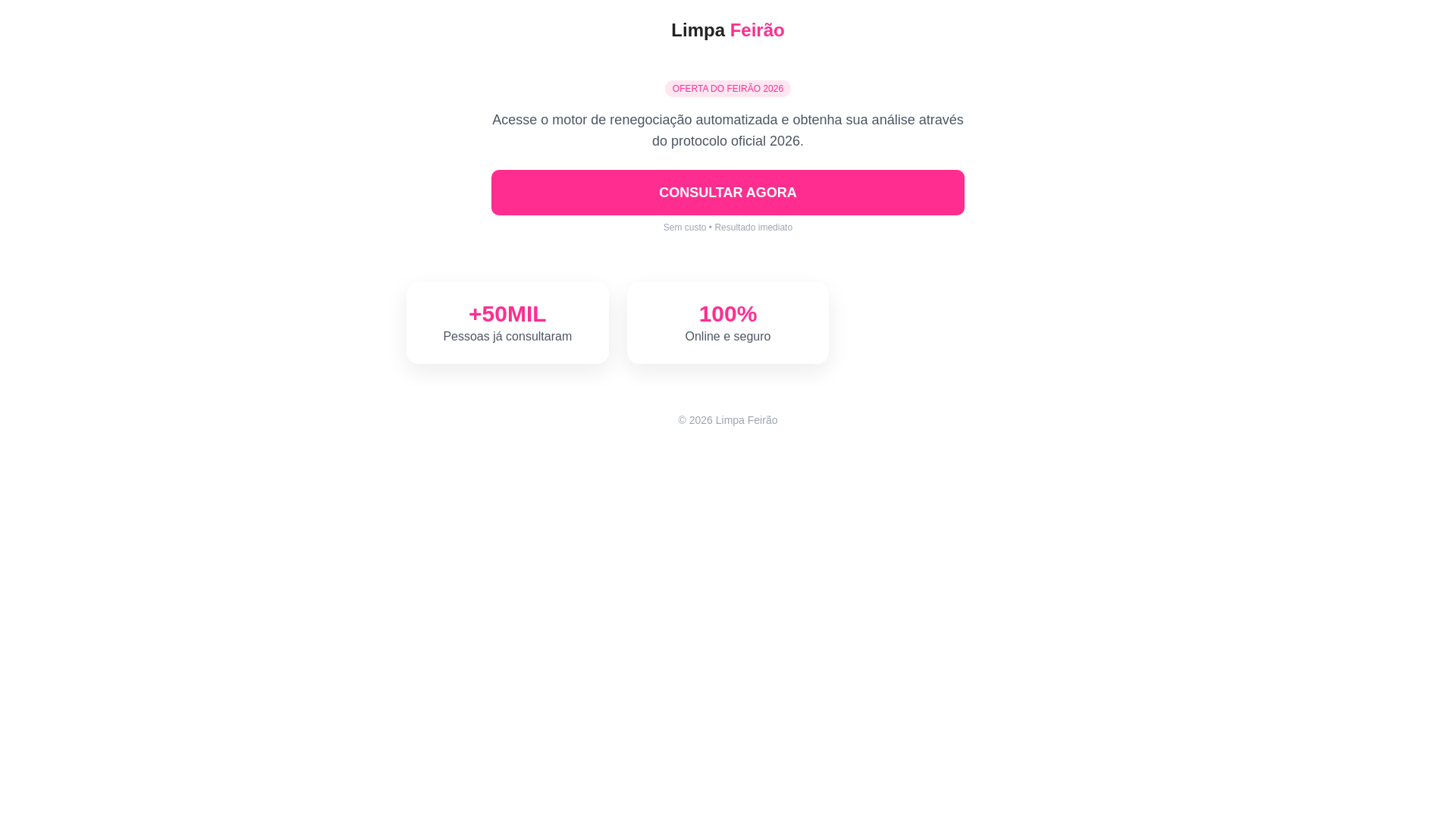 website screenshot of https://atendente-virtual-feirao-procurar.shop