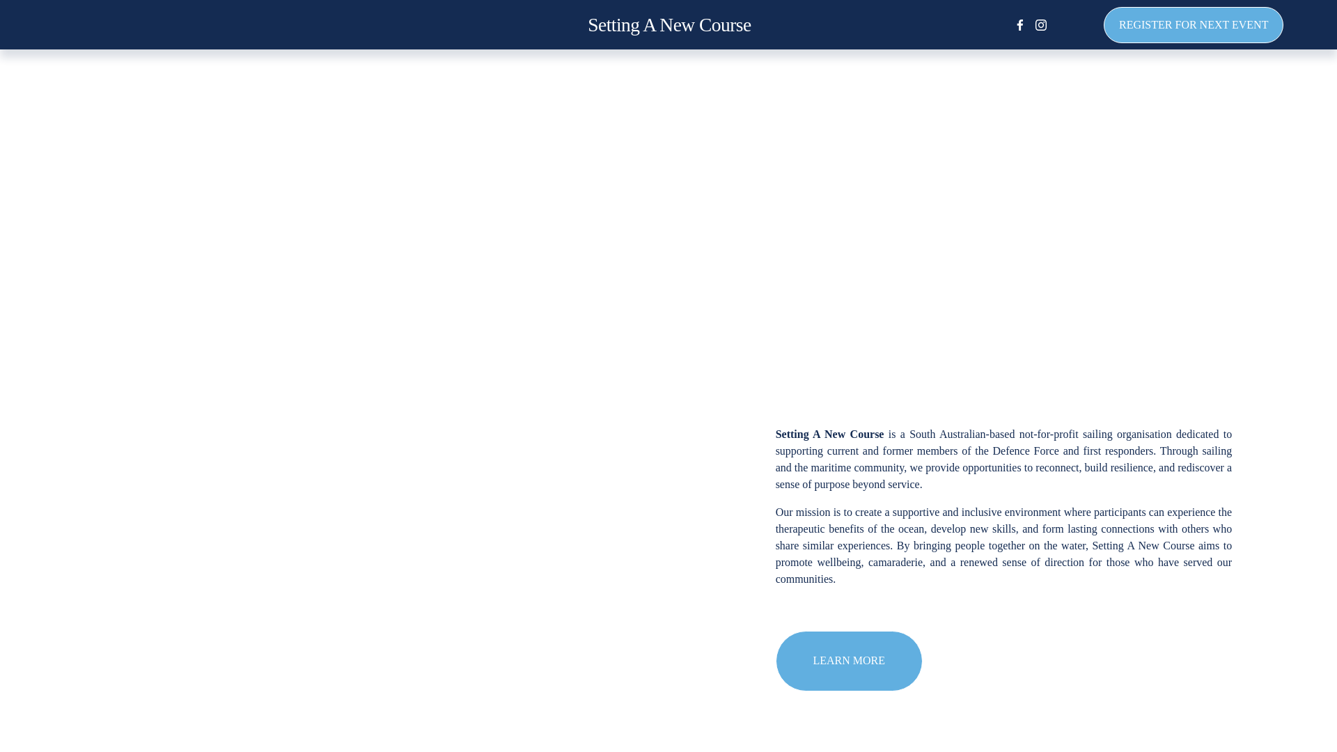 website screenshot of https://sancsailing.org/