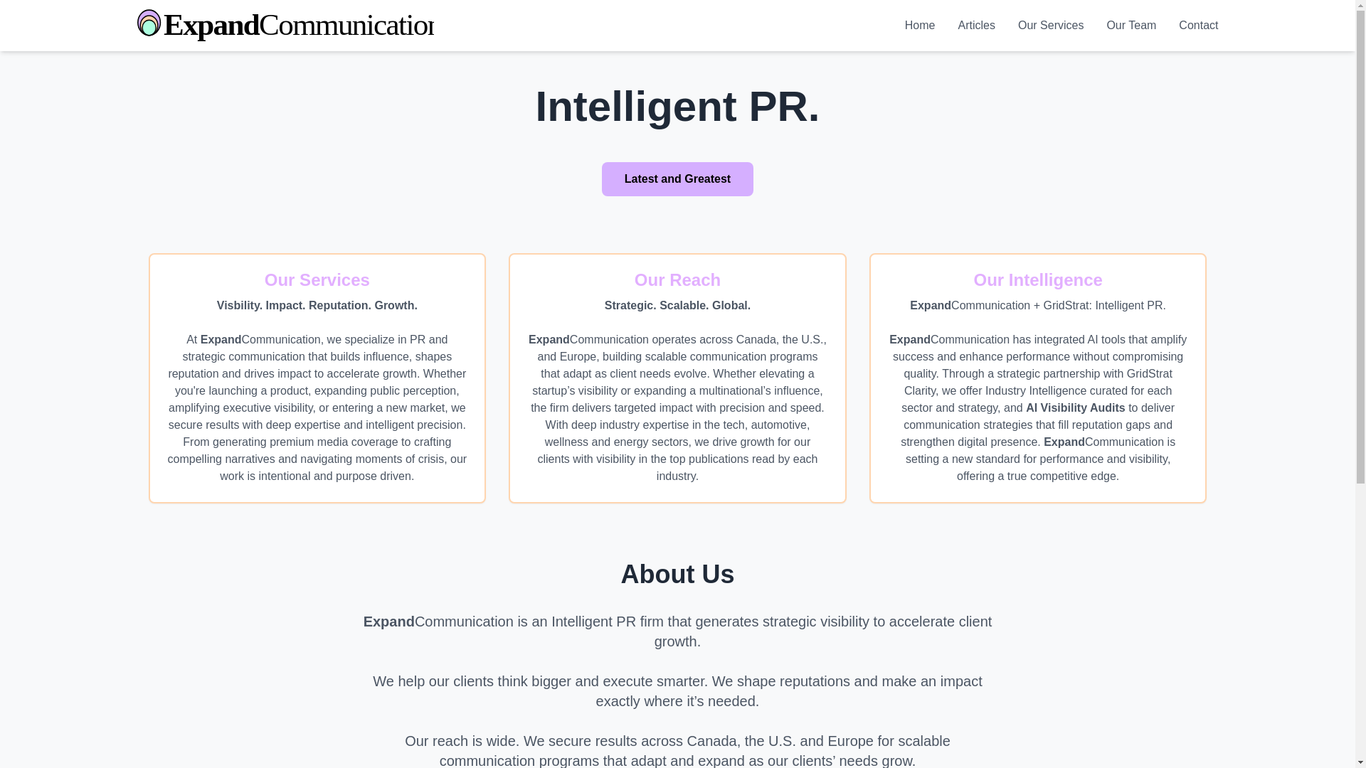 website screenshot of https://expandcommunication.pages.dev/