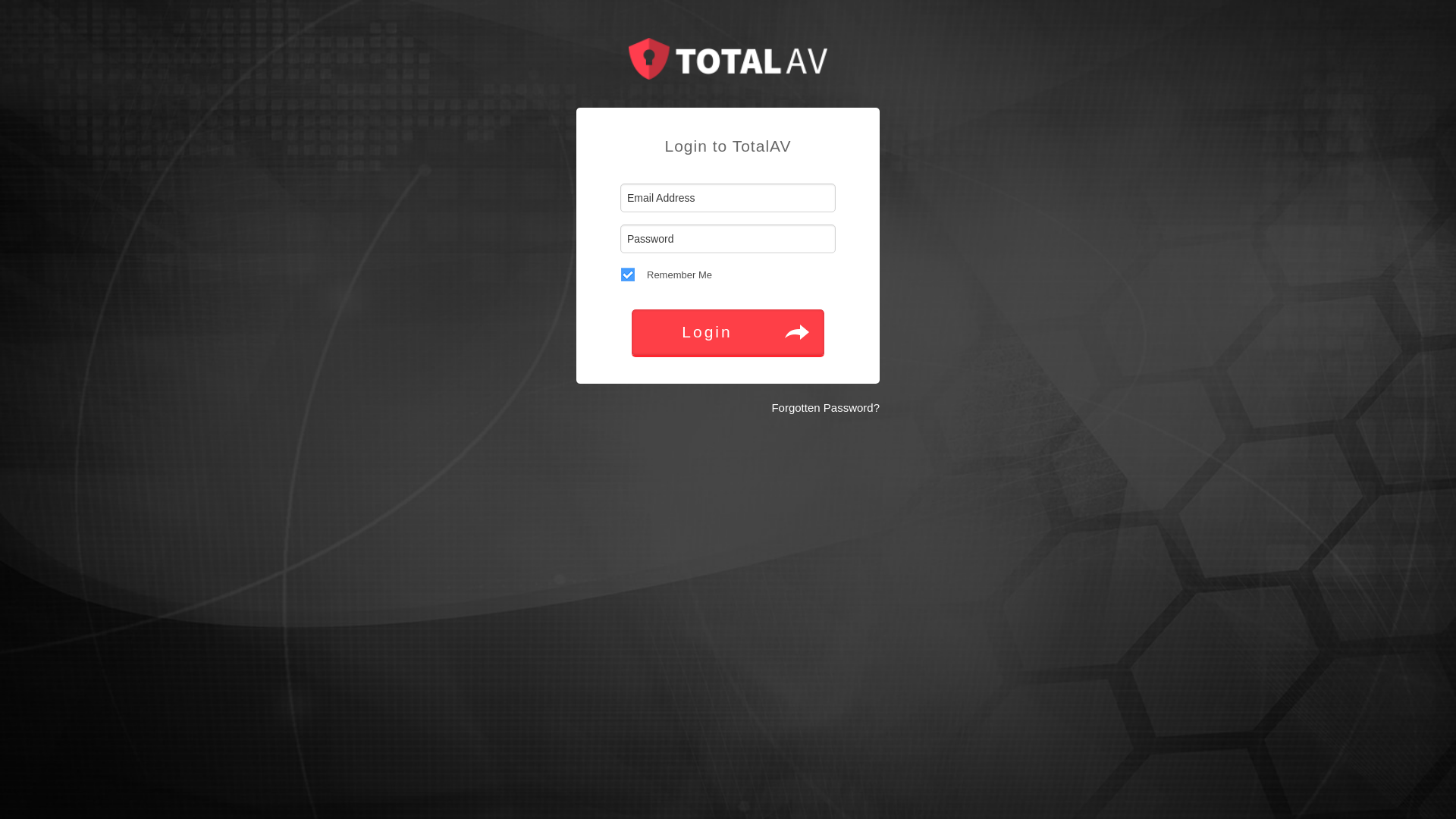 website screenshot of https://secure.totalavpremium.com