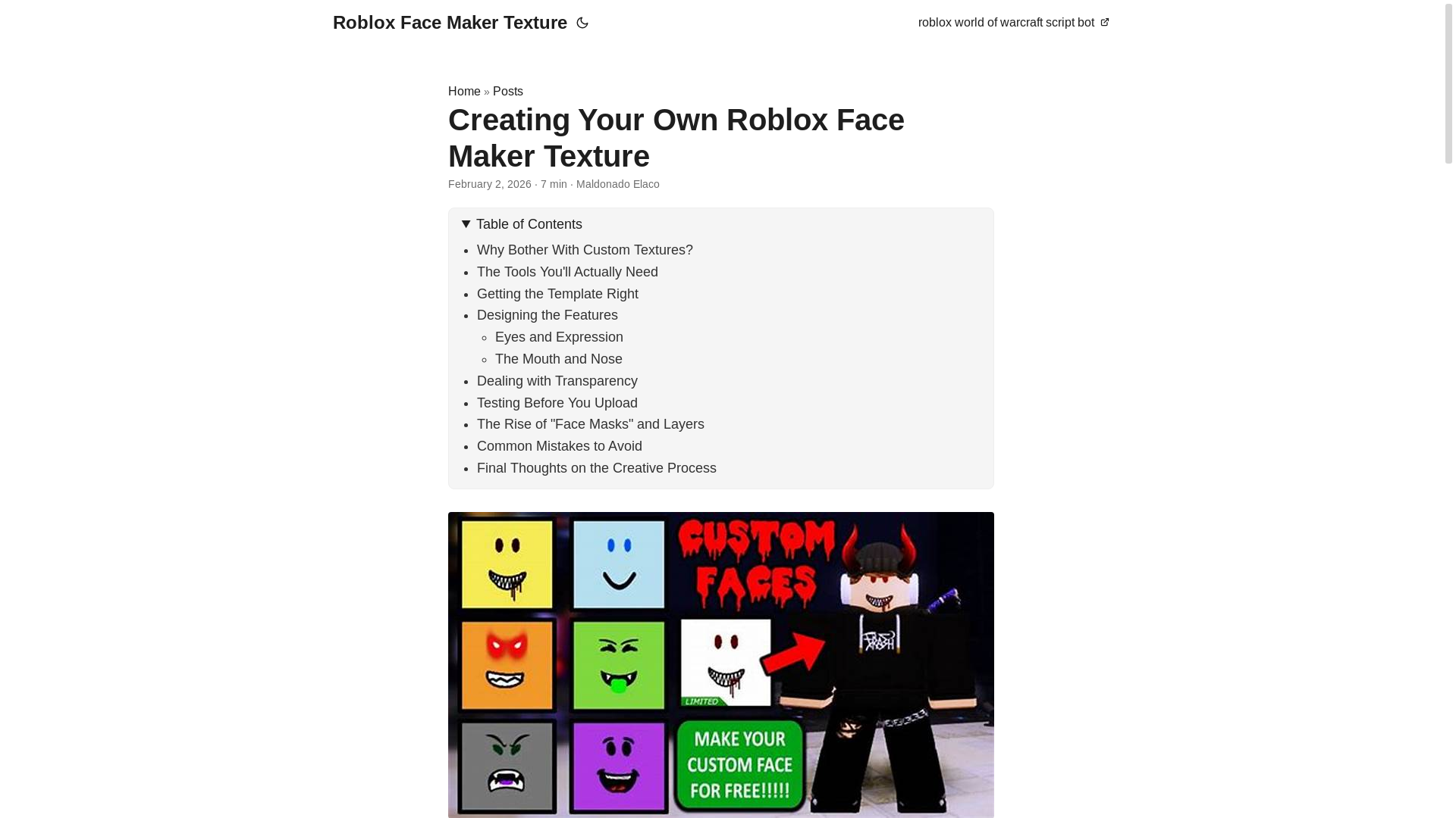 website screenshot of https://roblox-face-maker-texture.pages.dev/