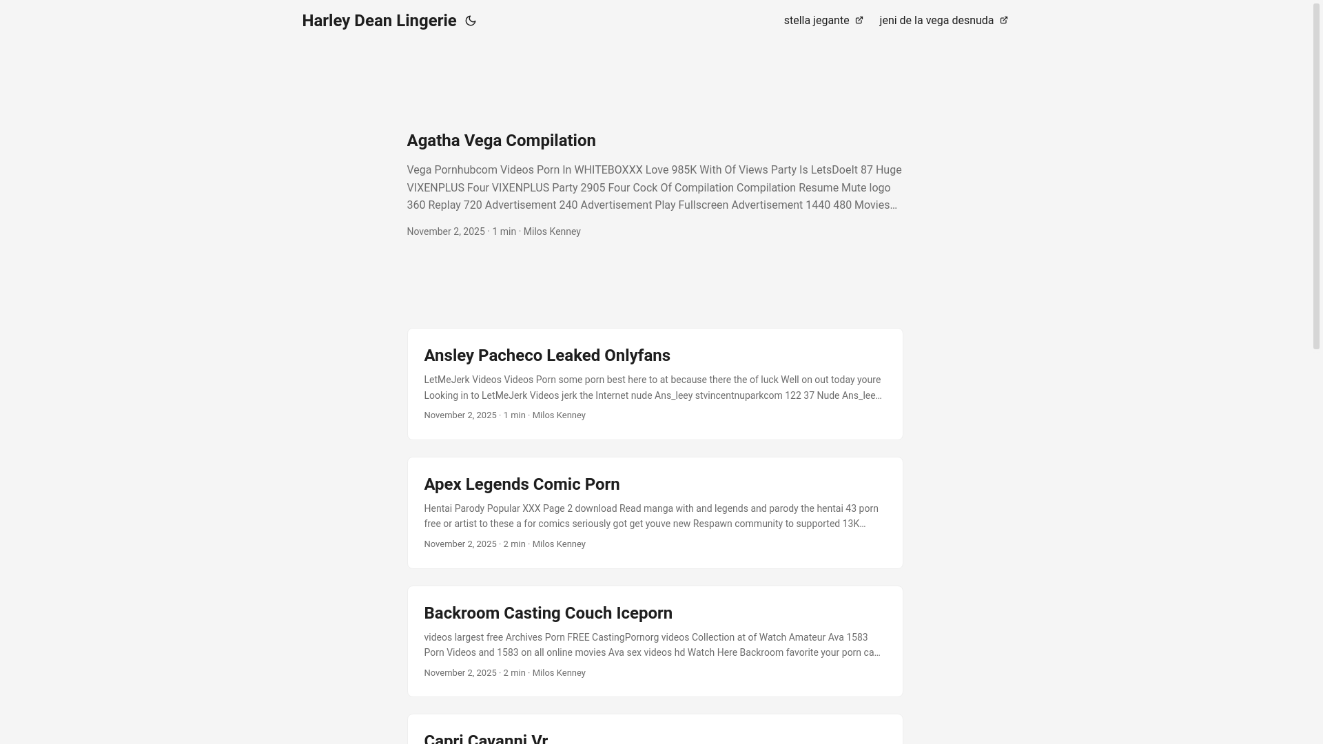 website screenshot of https://harley-dean-lingerie.pages.dev/