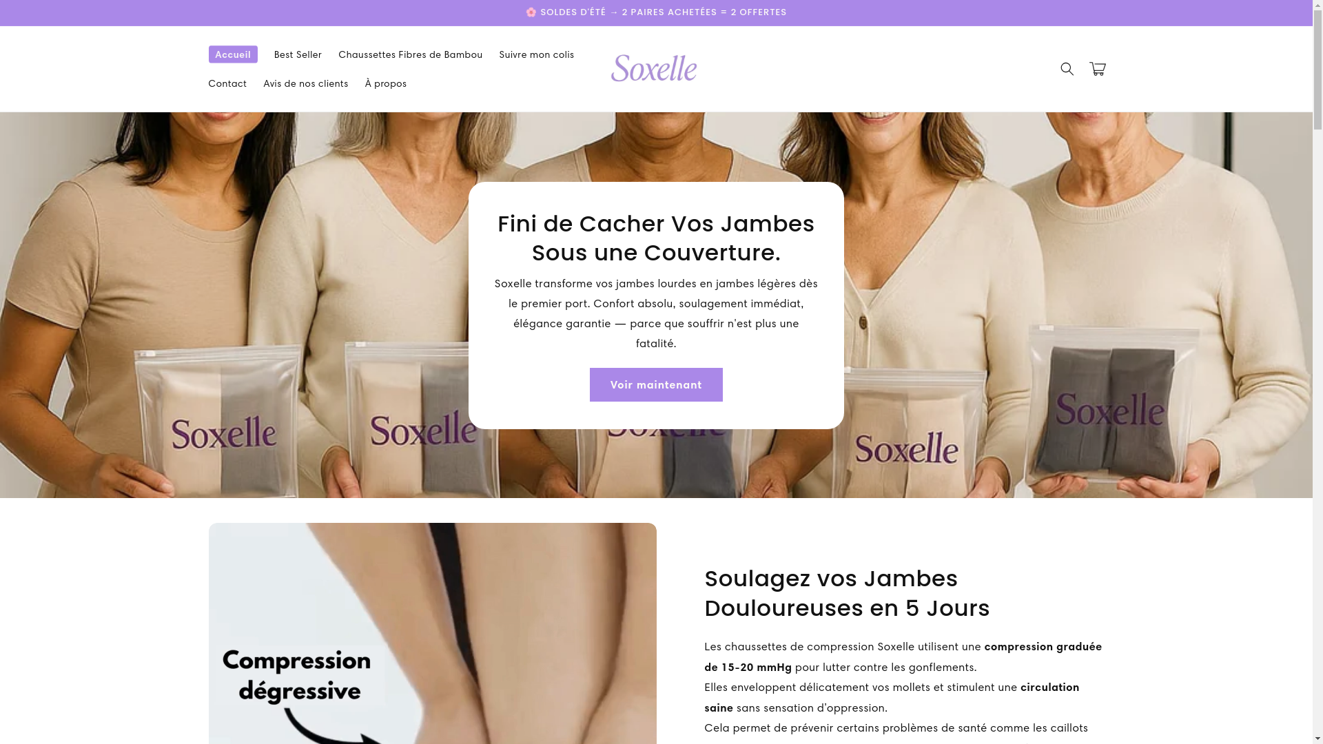 website screenshot of https://mysoxelle.com/