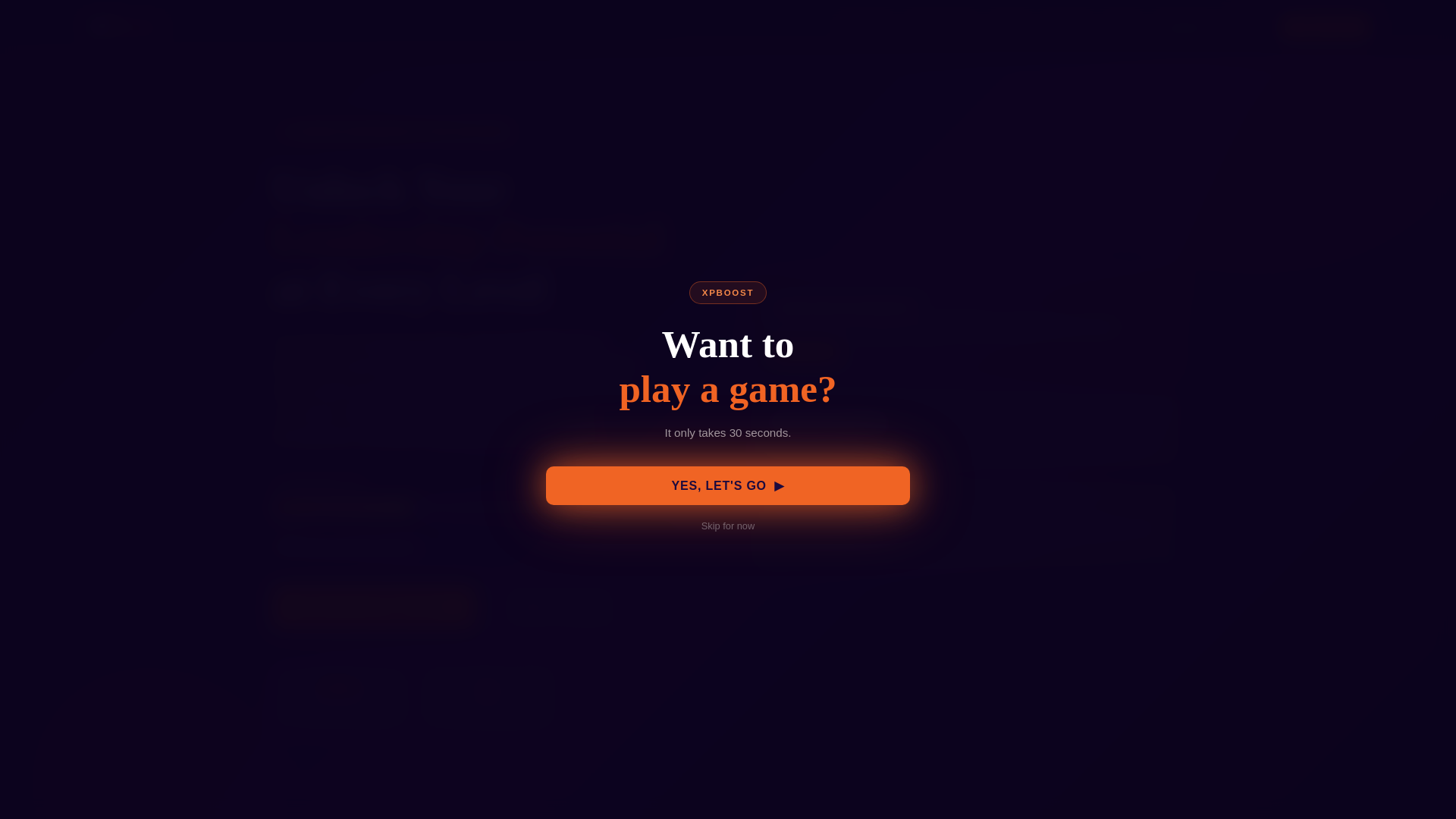 website screenshot of https://xpboost.info/