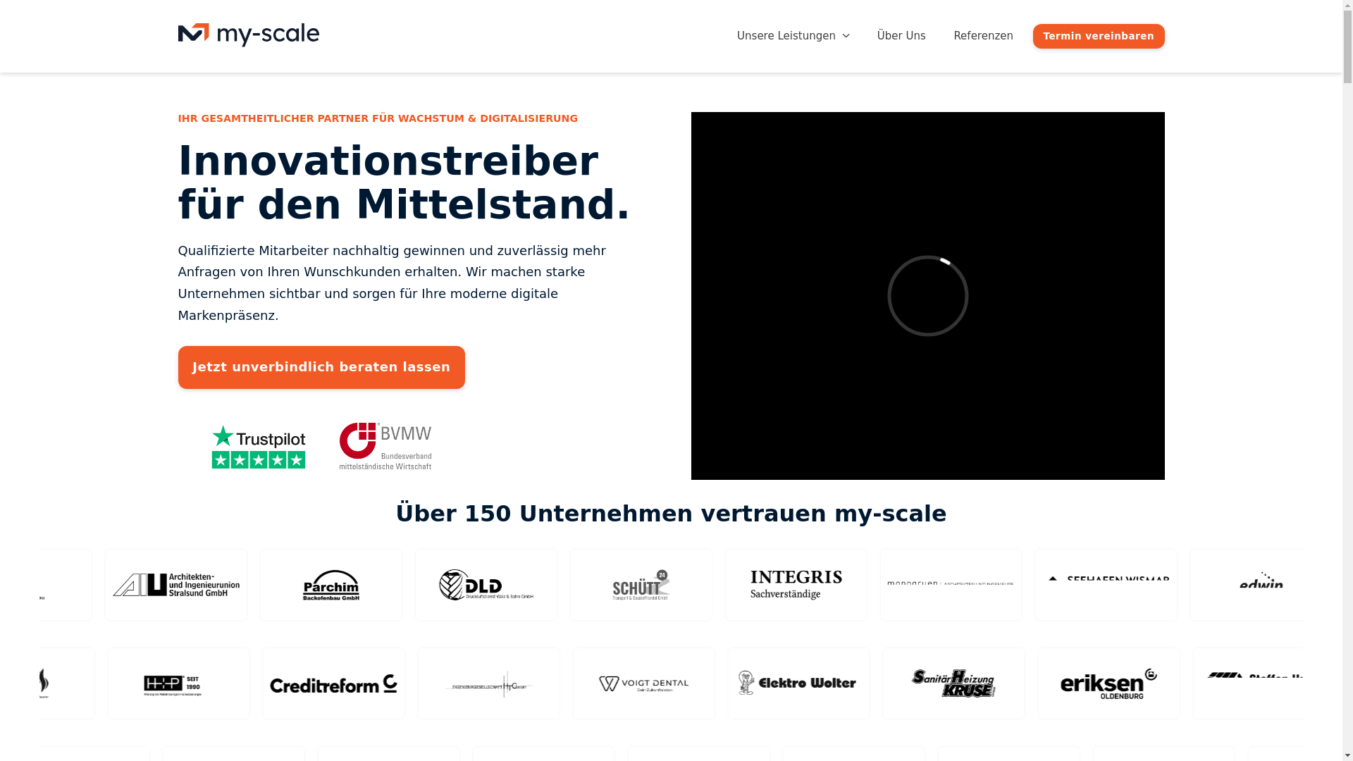 website screenshot of https://my-scale-hiring.de/