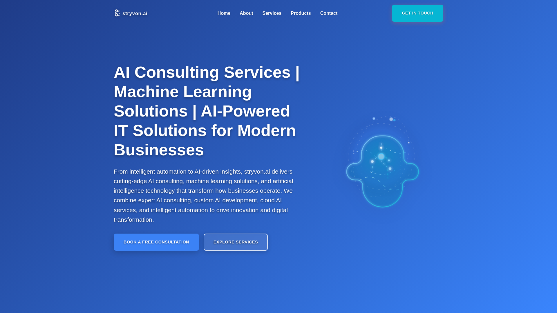 website screenshot of https://stryvon-ai.pages.dev/