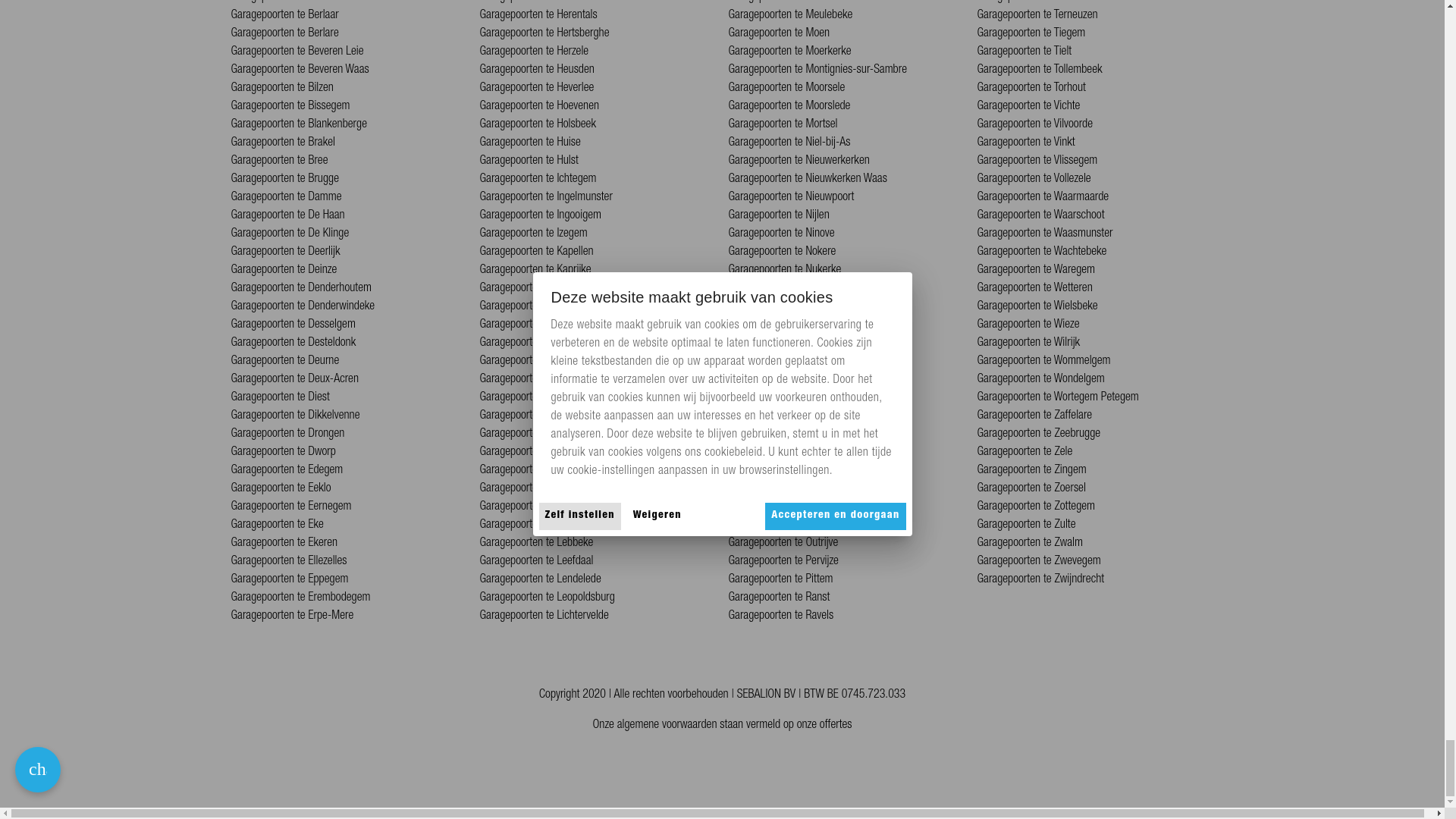 website screenshot of https://devisportedegarage.be/