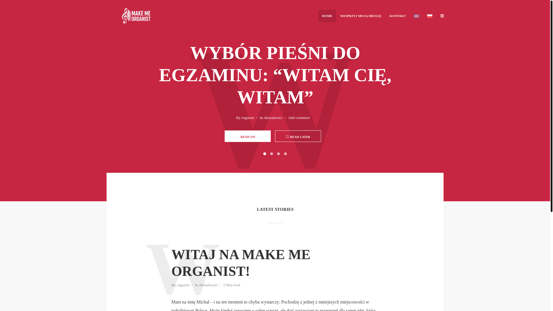 website screenshot of https://zostanorganista.pl/