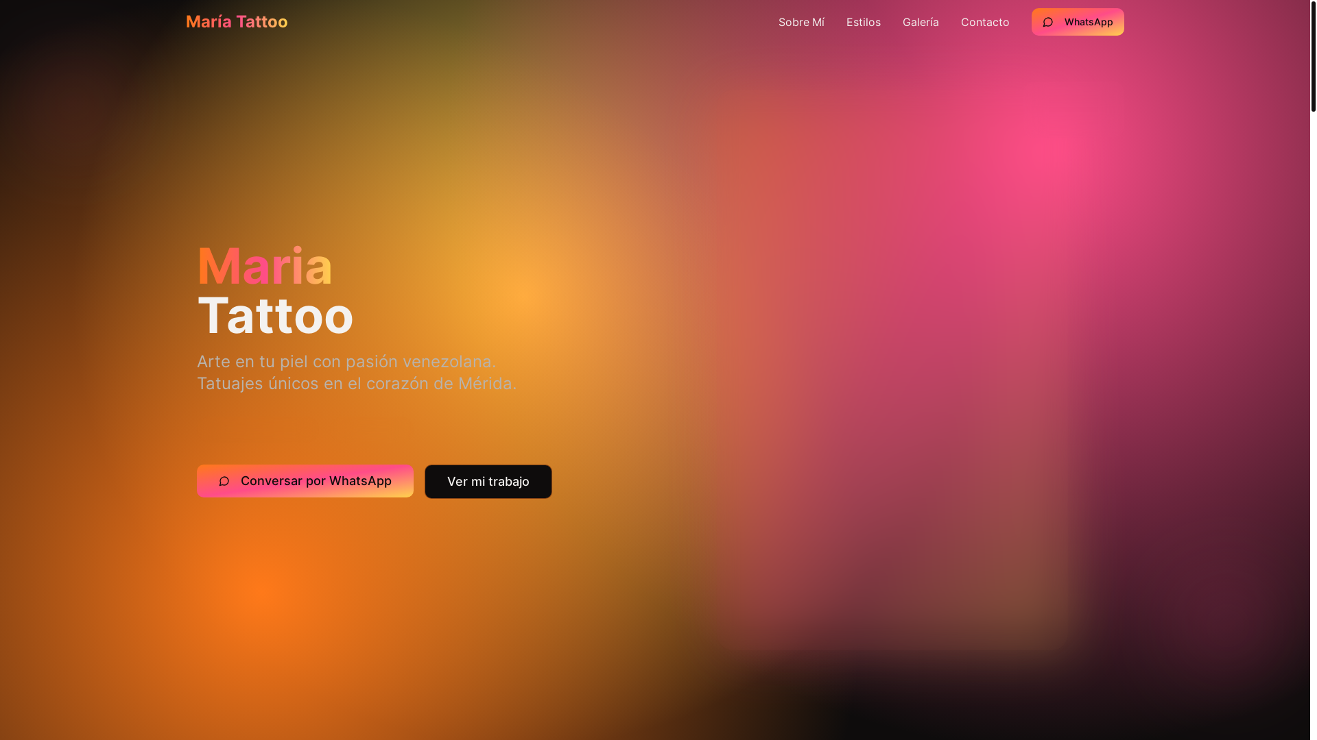 website screenshot of https://mariatattoo.com/