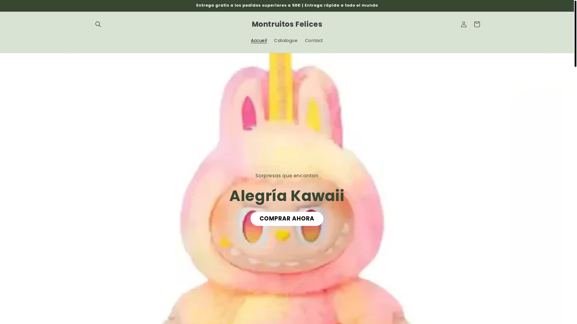 website screenshot of https://monstruitosfelices.com/
