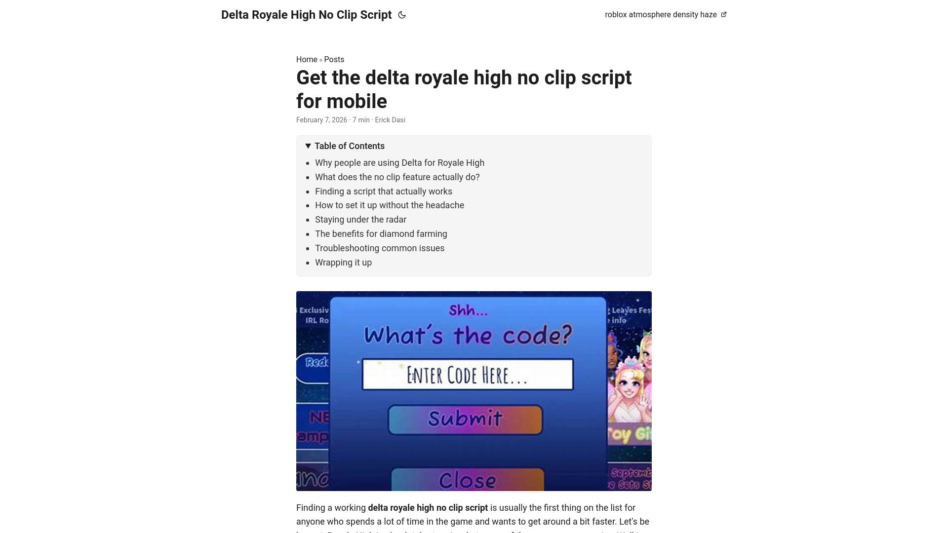 website screenshot of https://delta-royale-high-no-clip-script.pages.dev/