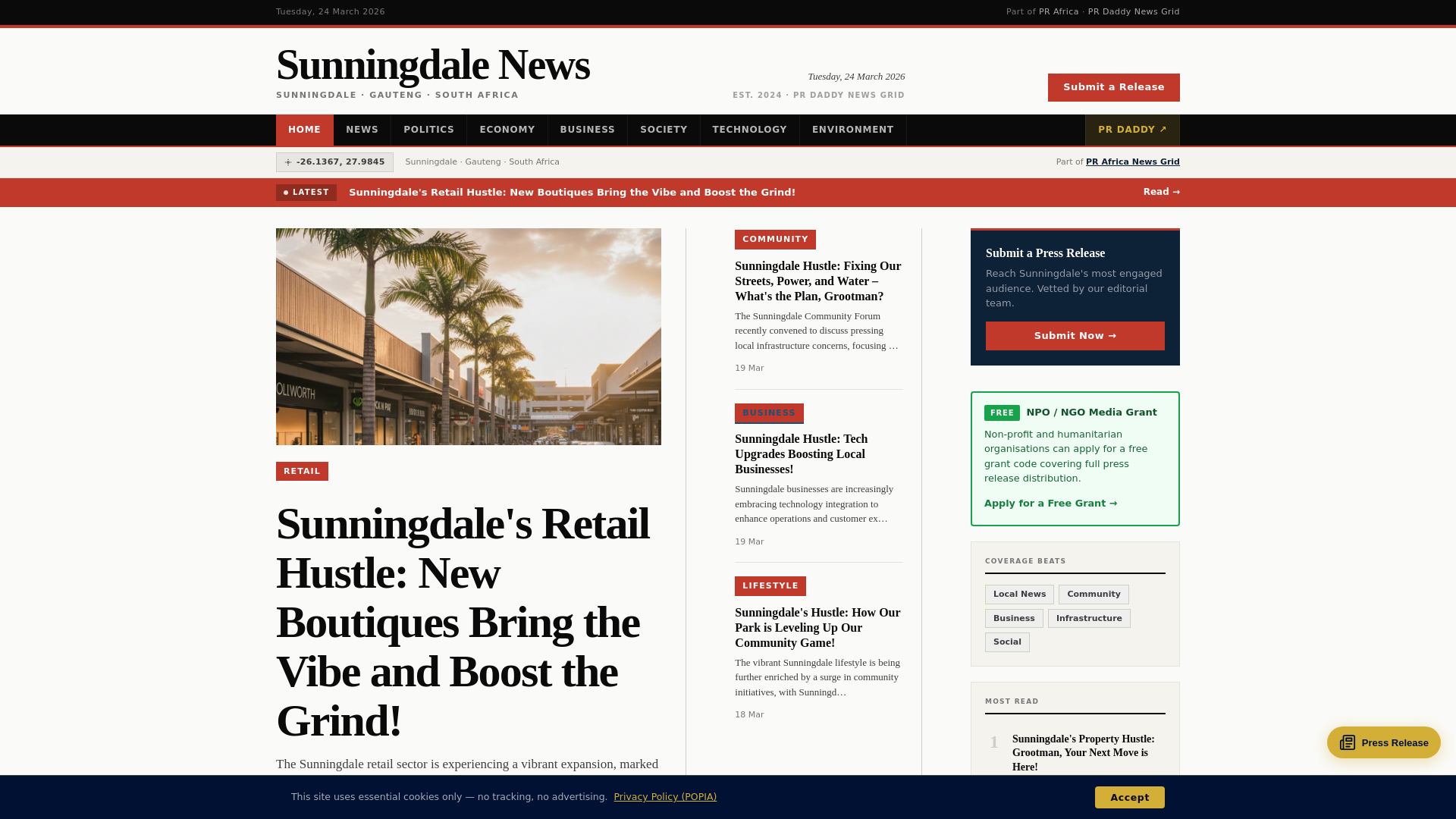 website screenshot of https://sunningdalenews.pages.dev/