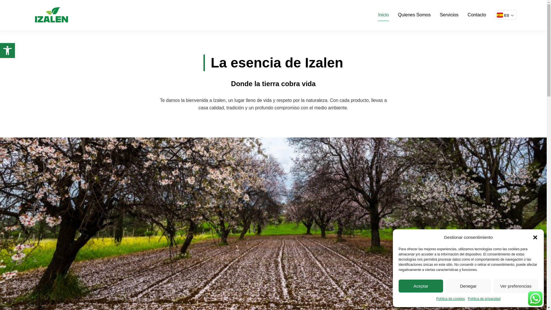 website screenshot of https://izalentrufasecologicas.es/