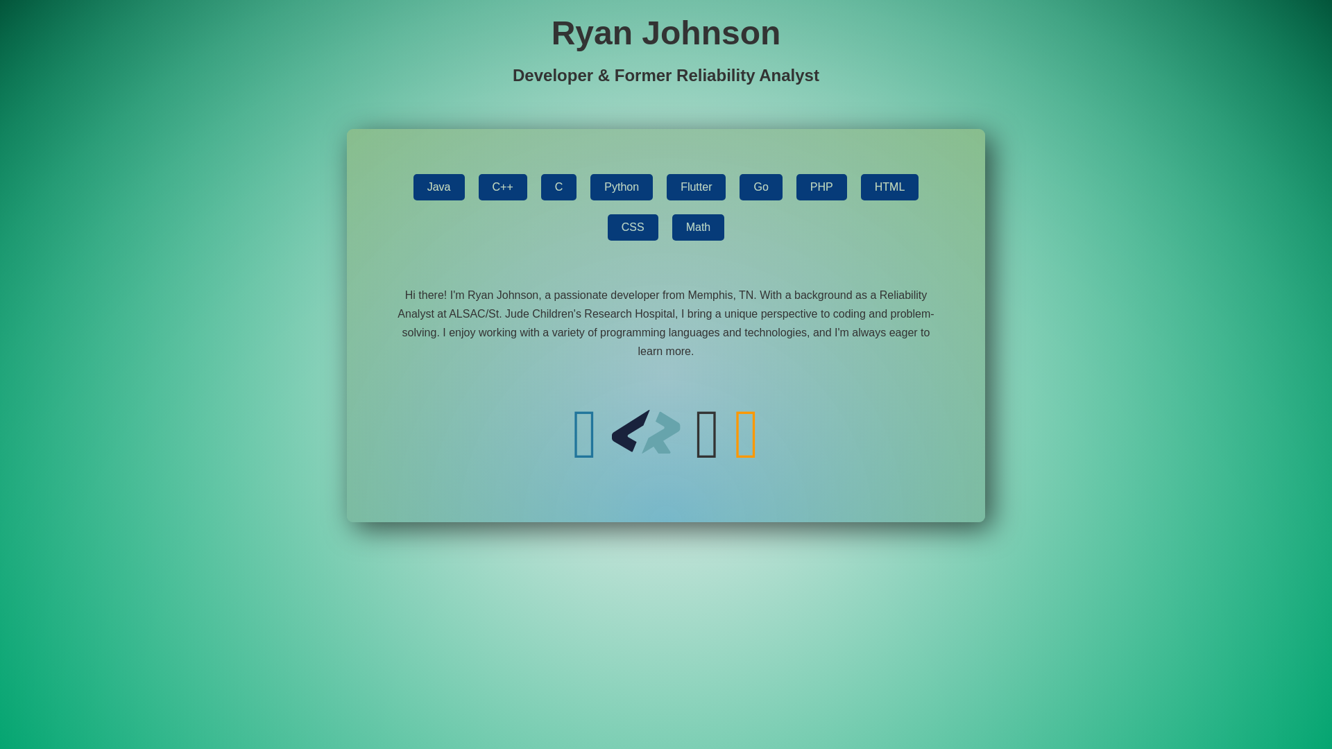 website screenshot of https://ryanjohnson.pages.dev/