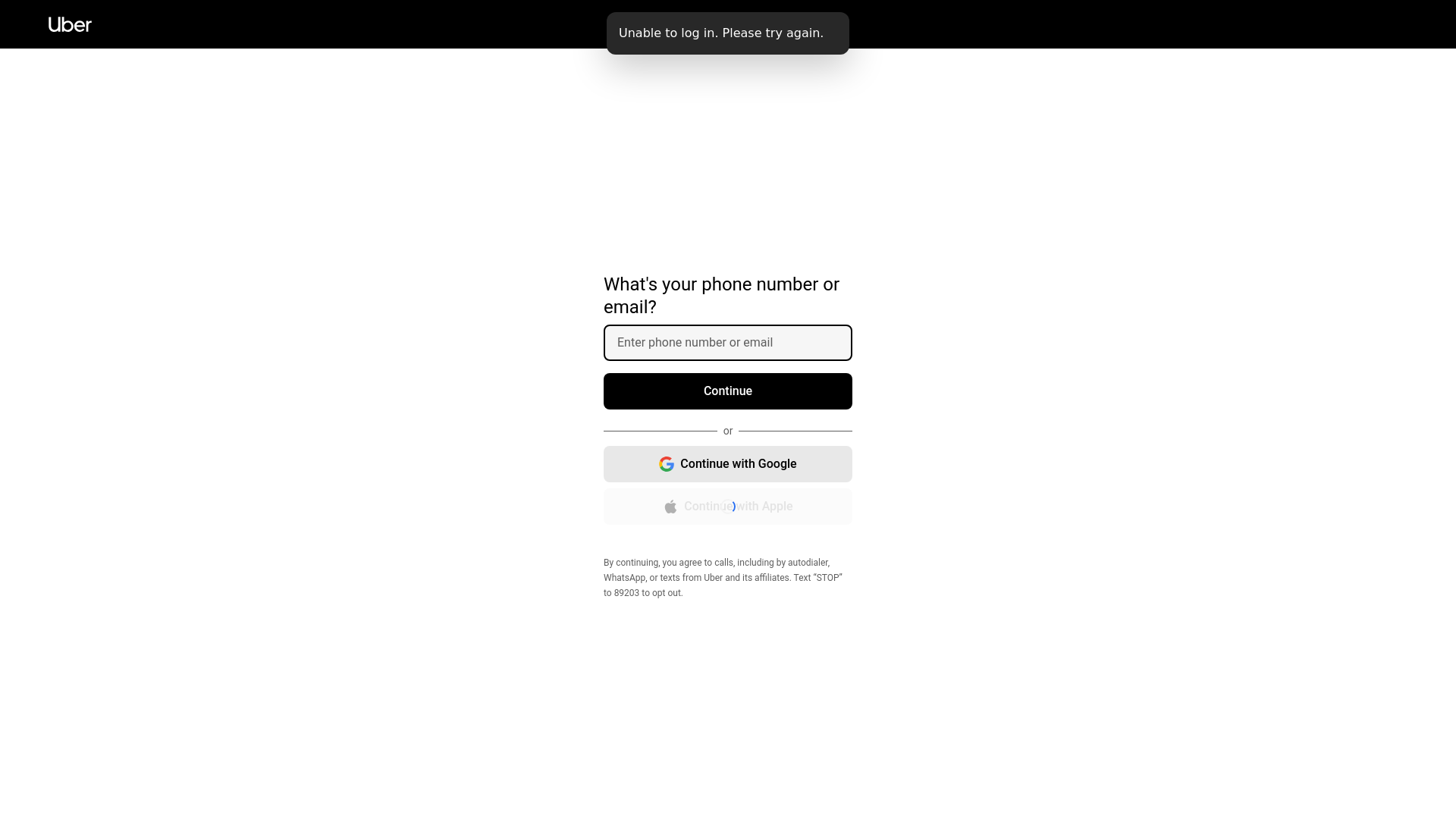 website screenshot of https://auth.uber.com/