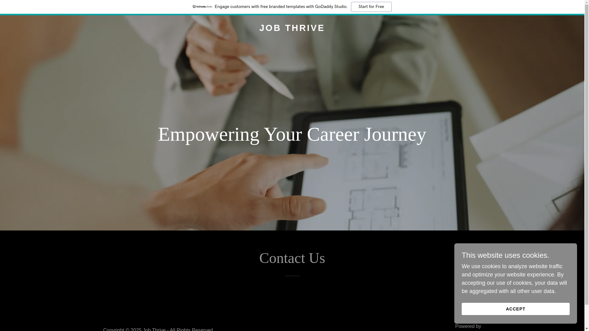 website screenshot of https://jobthrive.in/