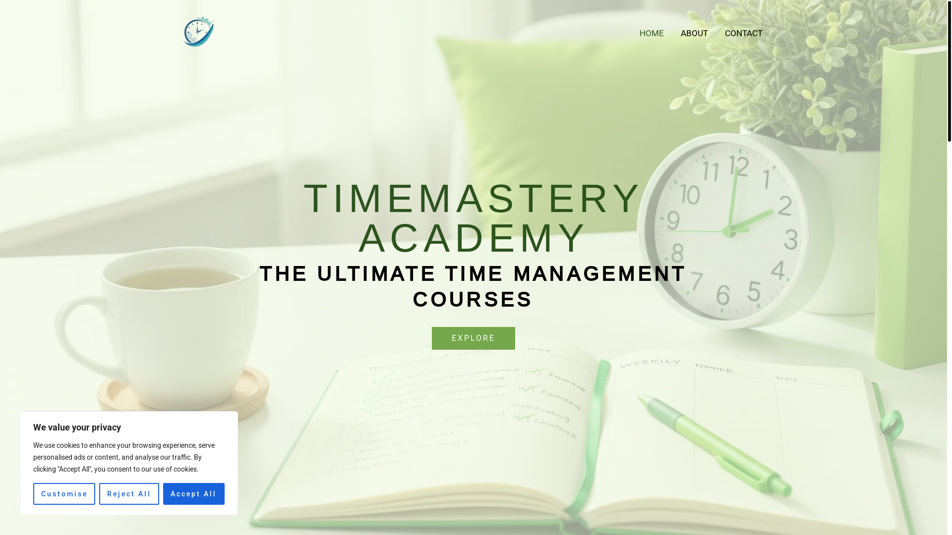 website screenshot of https://timemasteryacademy.guru/