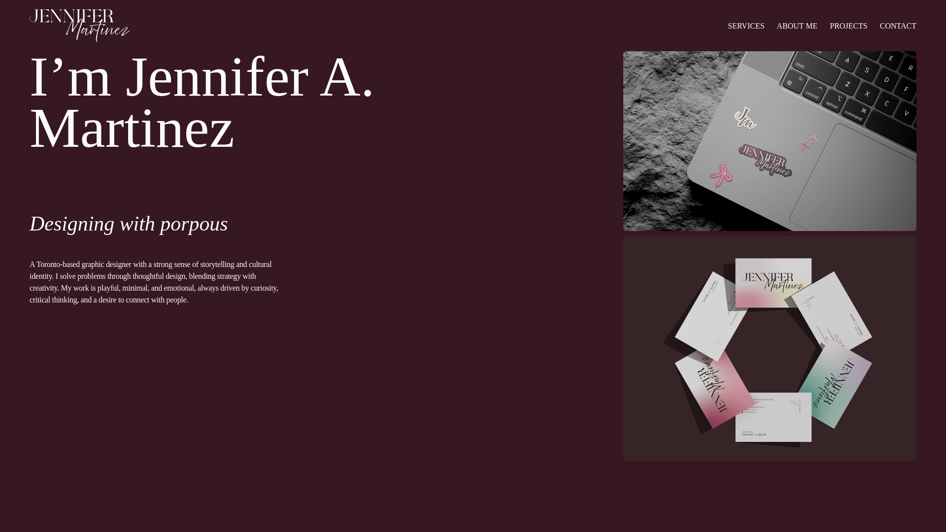 website screenshot of https://jenniferamdesign.com