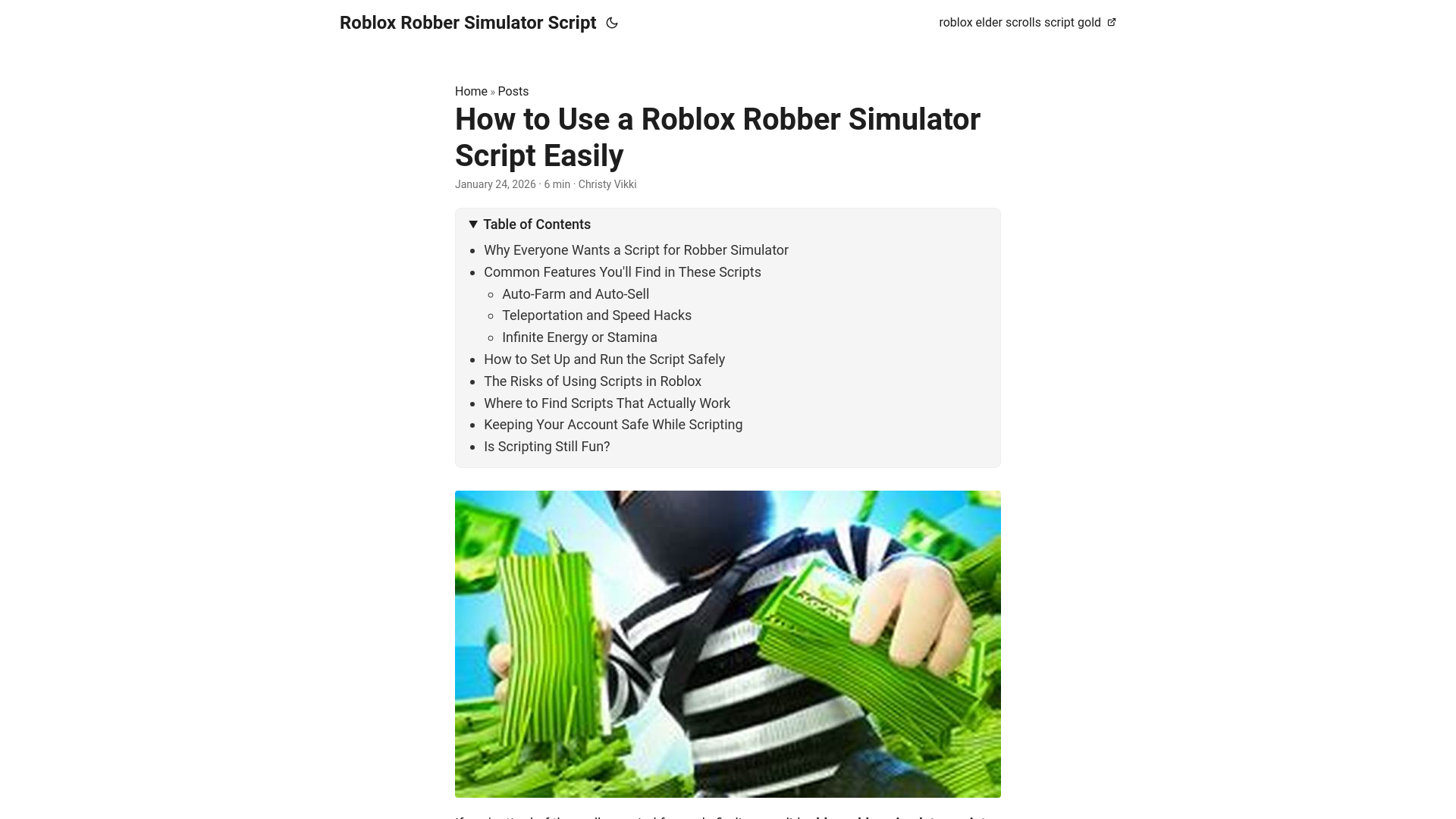 website screenshot of https://roblox-robber-simulator-script.pages.dev/