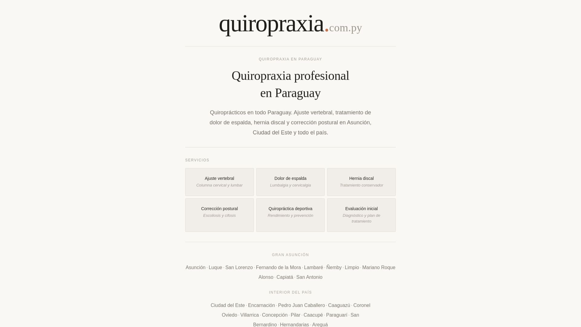 website screenshot of https://com-py-quiropraxia.pages.dev/
