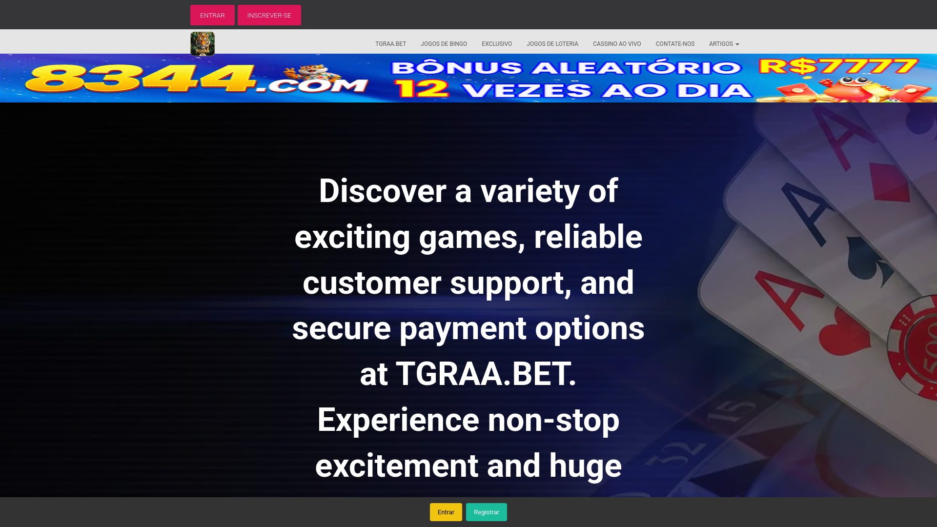 website screenshot of https://tgraapg.com/