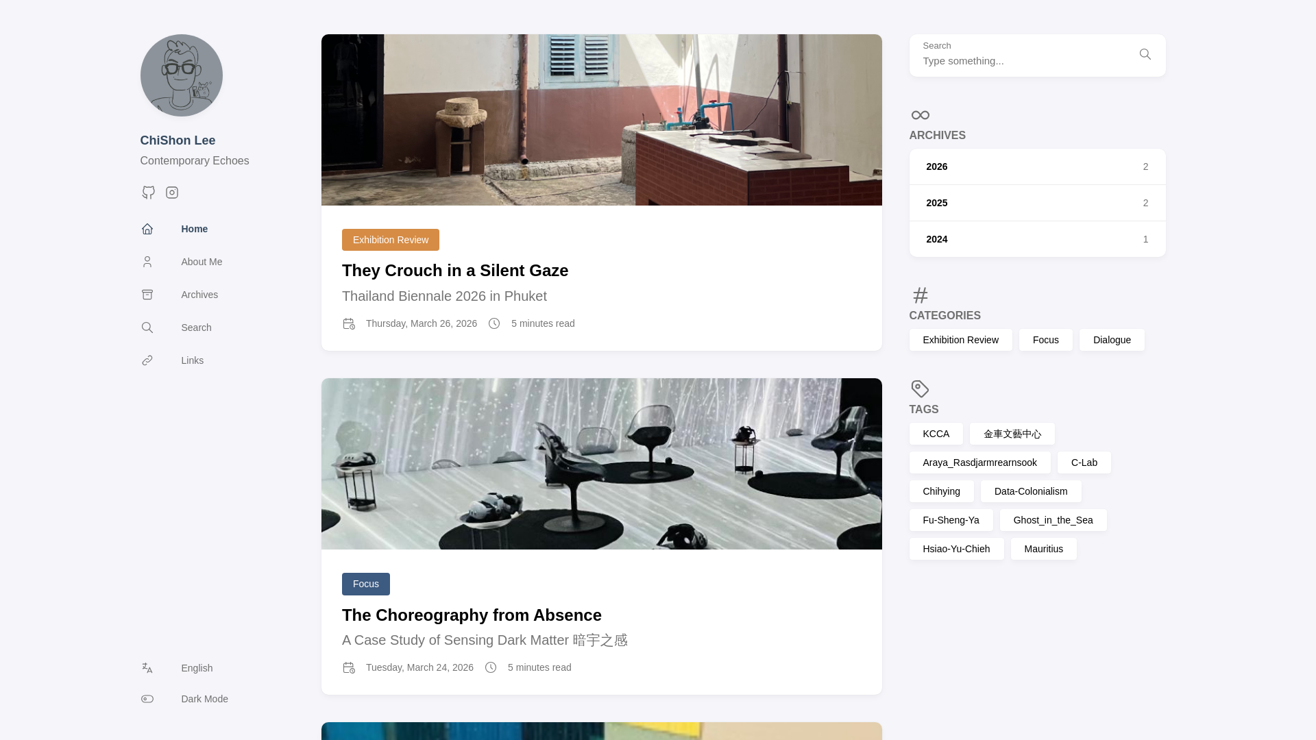 website screenshot of https://chishonlee.pages.dev/