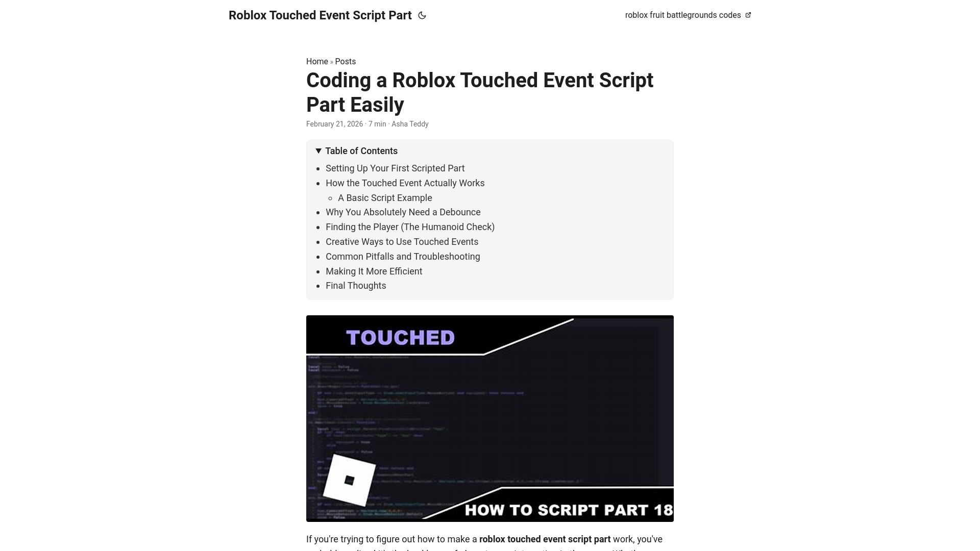 website screenshot of https://roblox-touched-event-script-part.pages.dev/