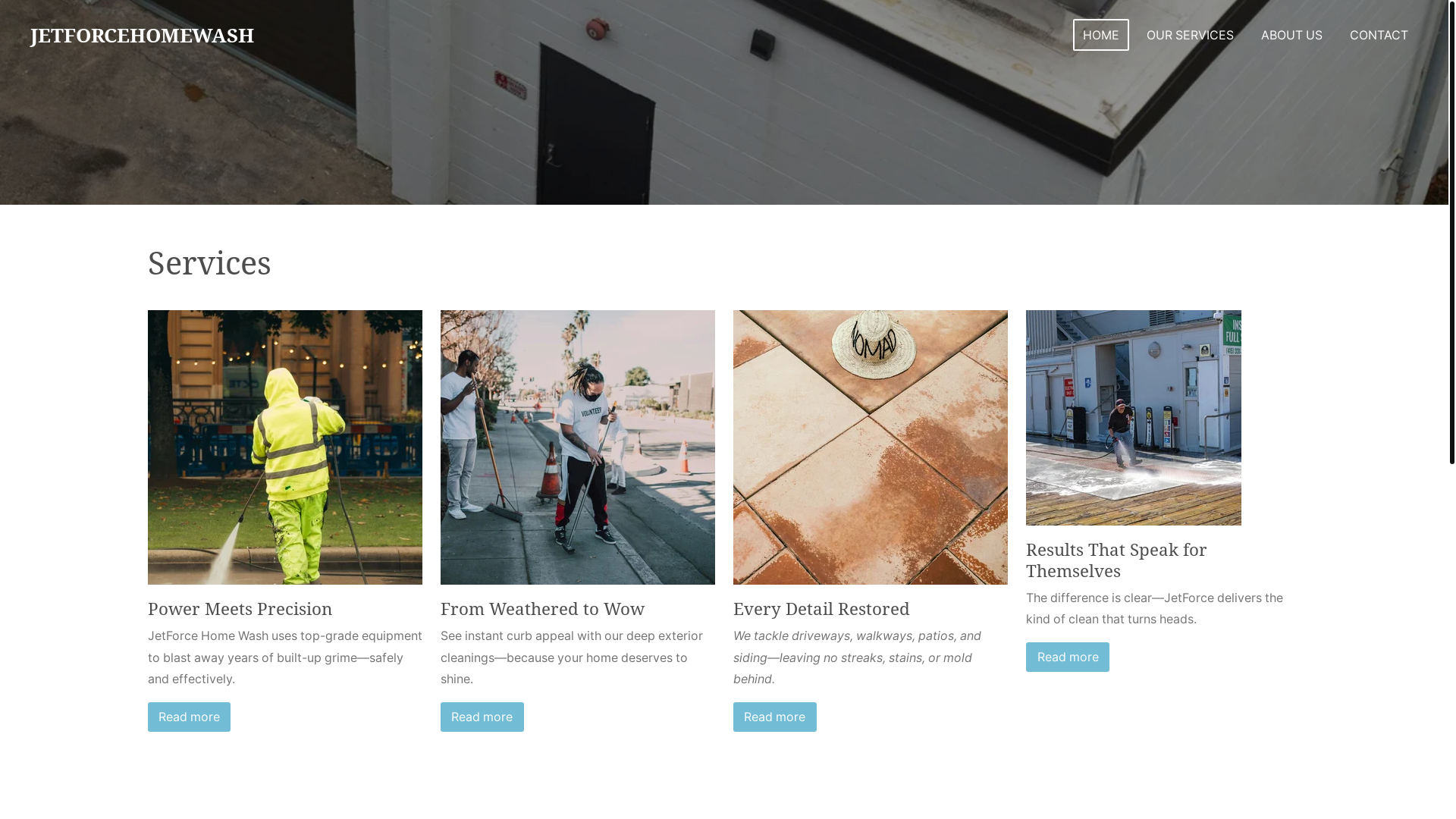 website screenshot of https://jetforcehomewash.com/