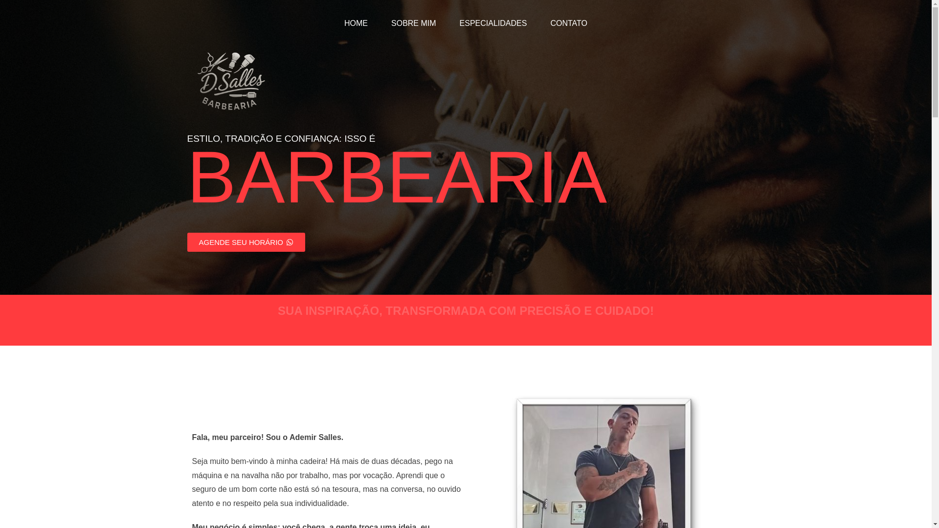 website screenshot of https://dsallesbarbearia.com.br/