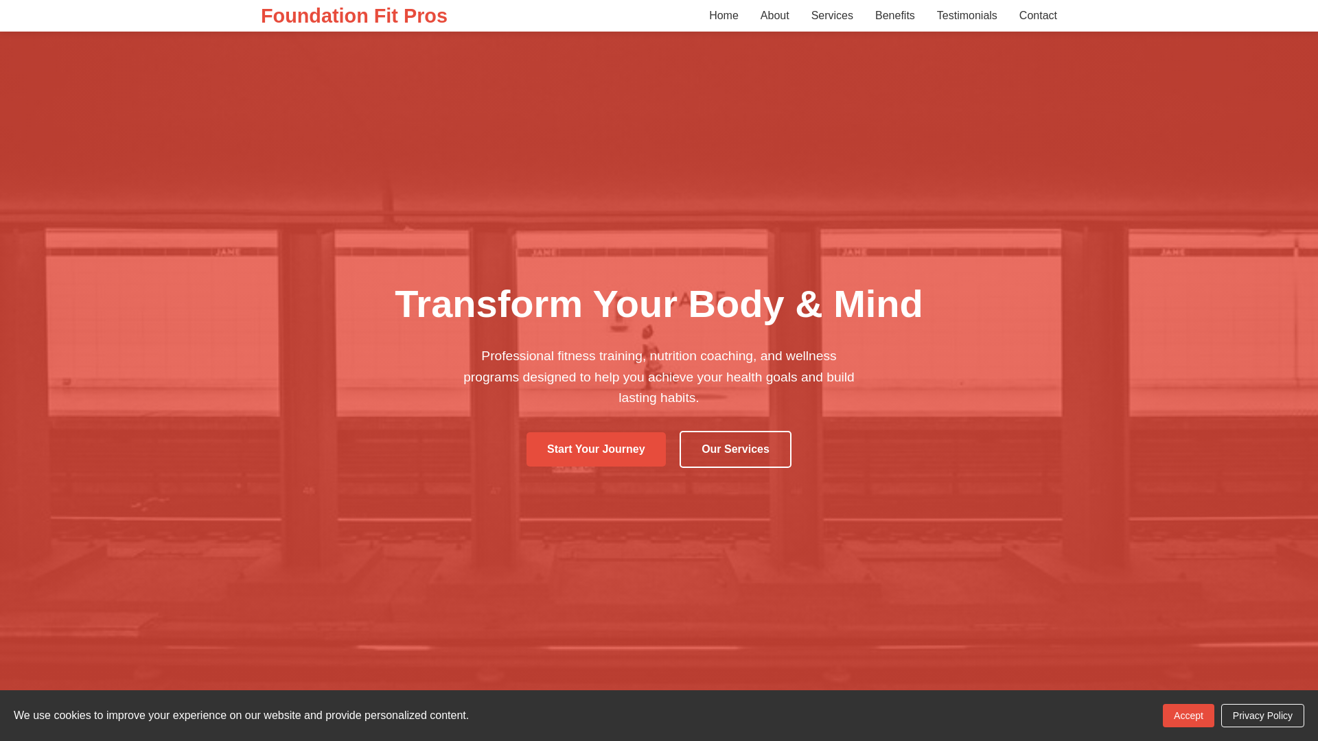 website screenshot of https://foundationfitpros.shop/