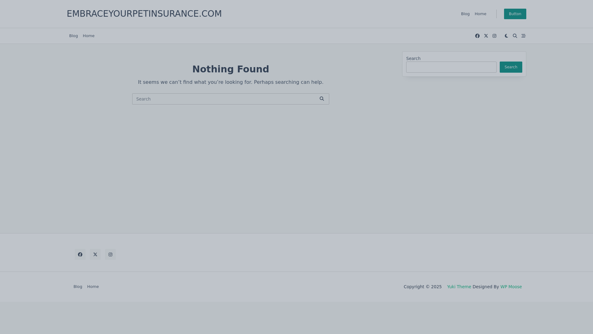 website screenshot of https://embraceyourpetinsurance.com/