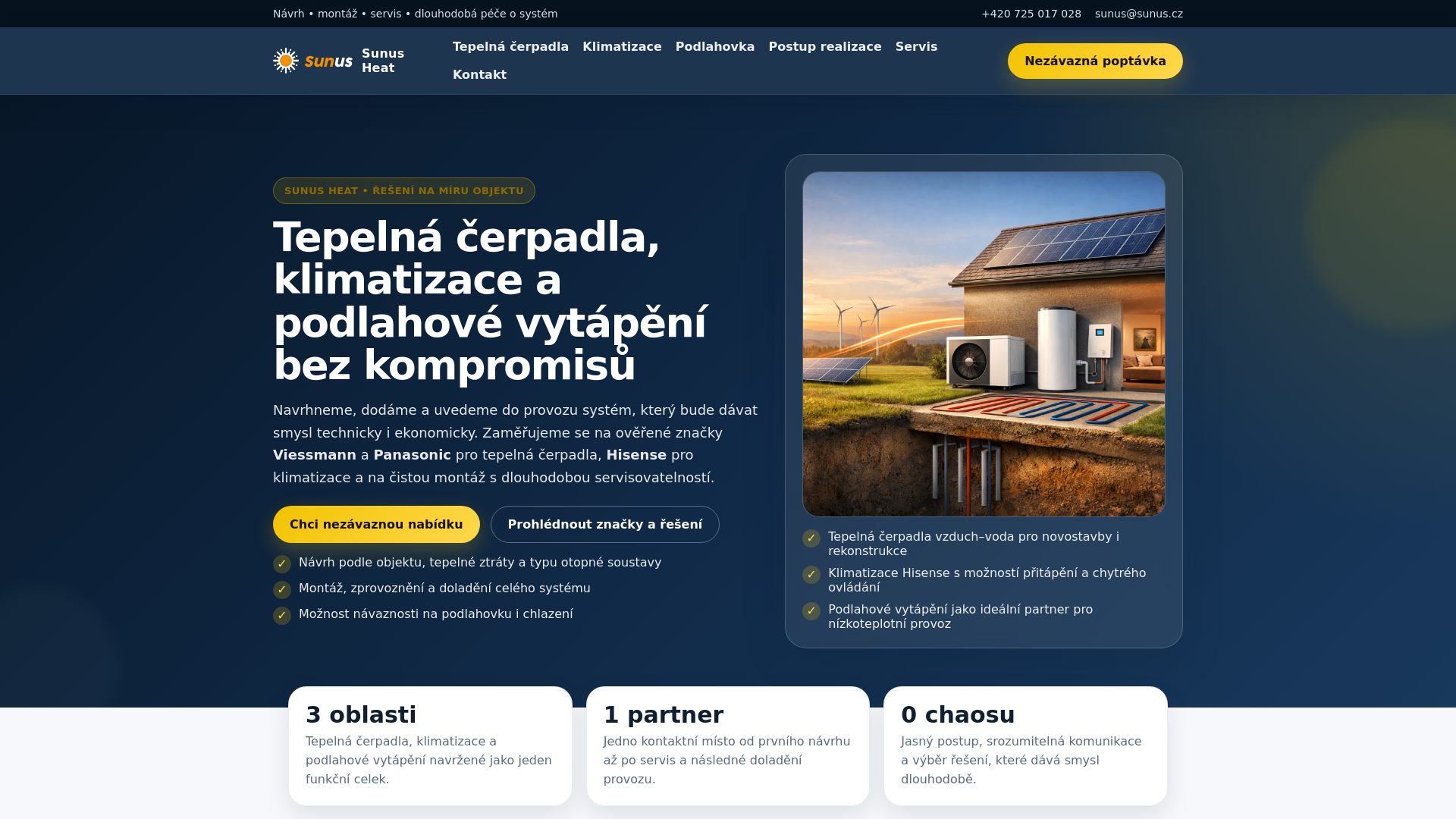 website screenshot of https://sunus-heat.cz/